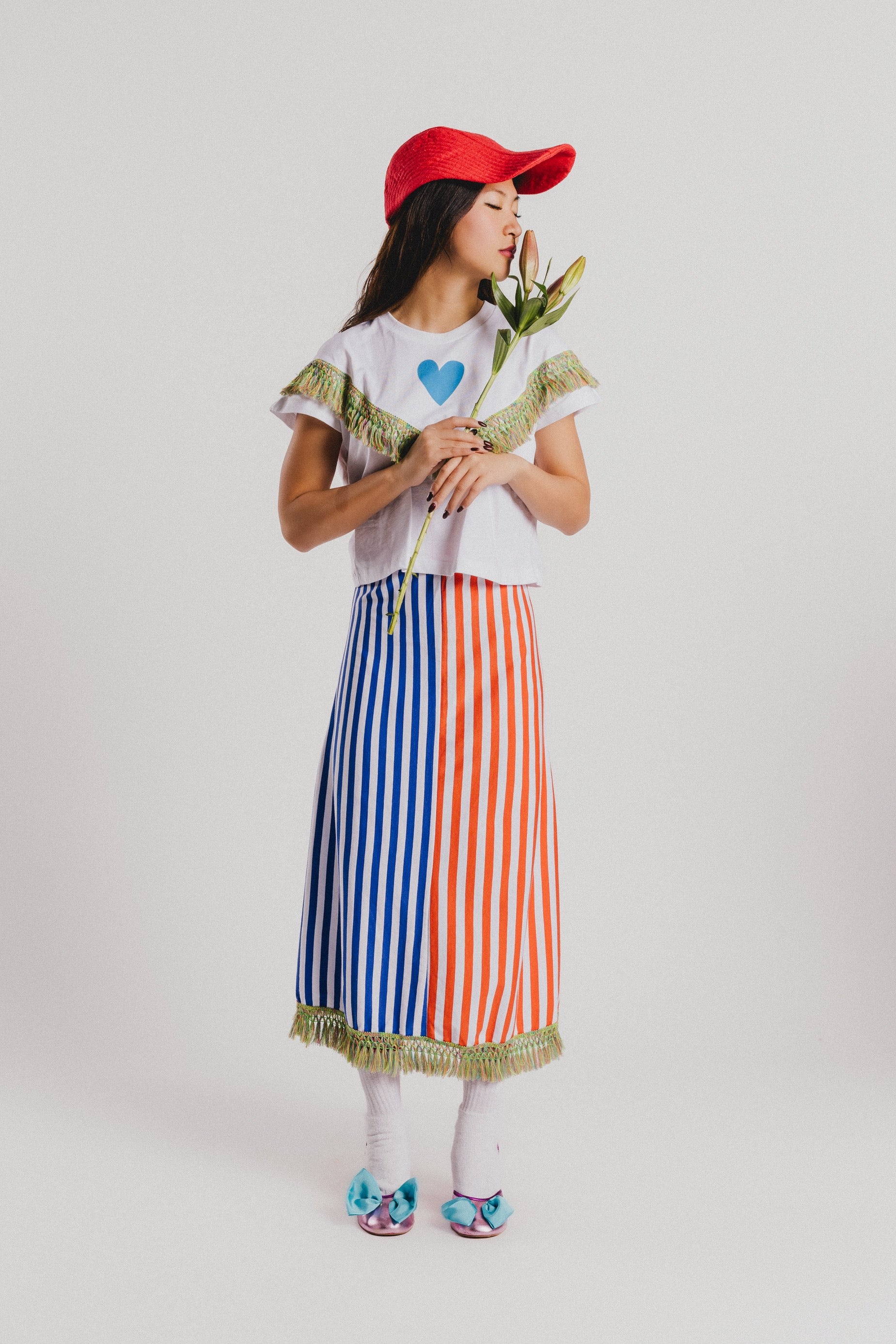 FALDA RAYAS BICOLOR FLECOS - Agatha Ruiz de la Prada