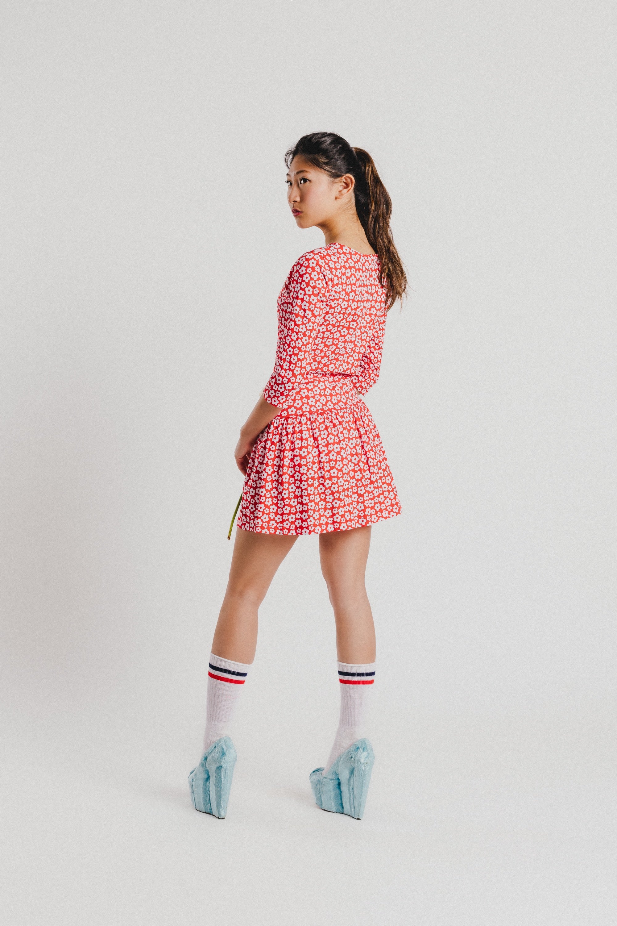 CAMSETA FLORES MANGA FRANCESA