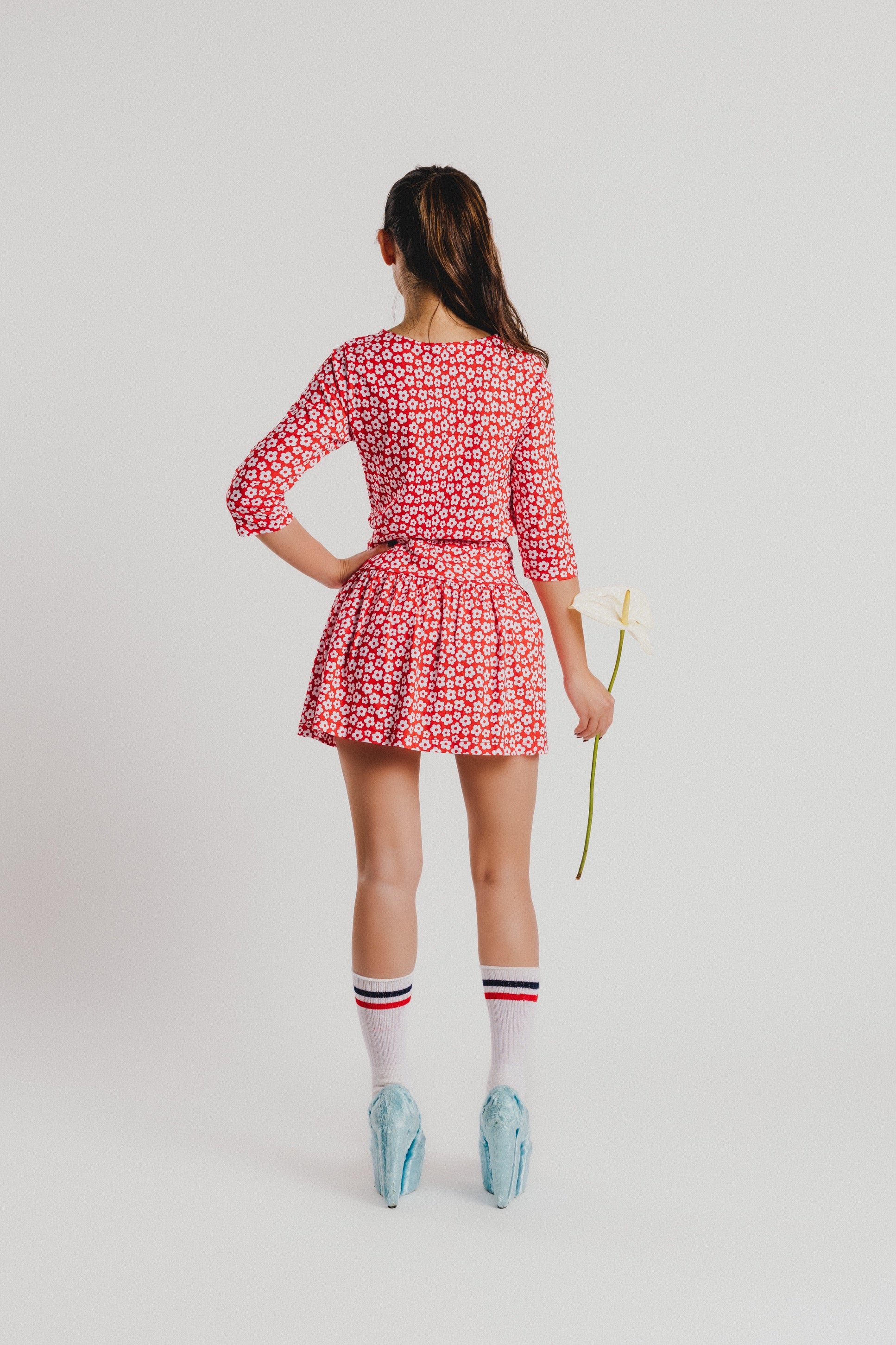 CAMSETA FLORES MANGA FRANCESA