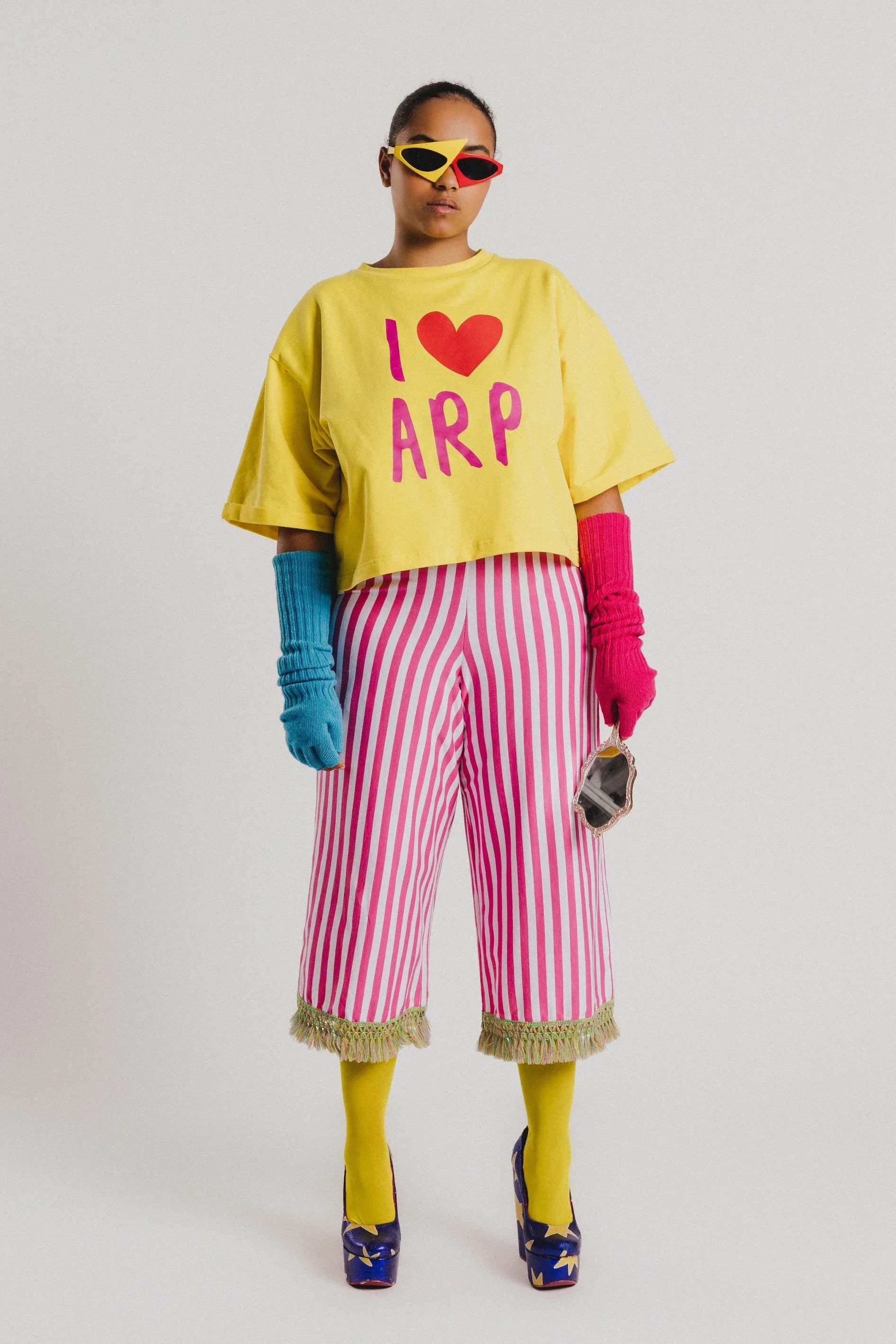 PANTALON CULOTTE RAYAS FUCSIA - Agatha Ruiz de la Prada