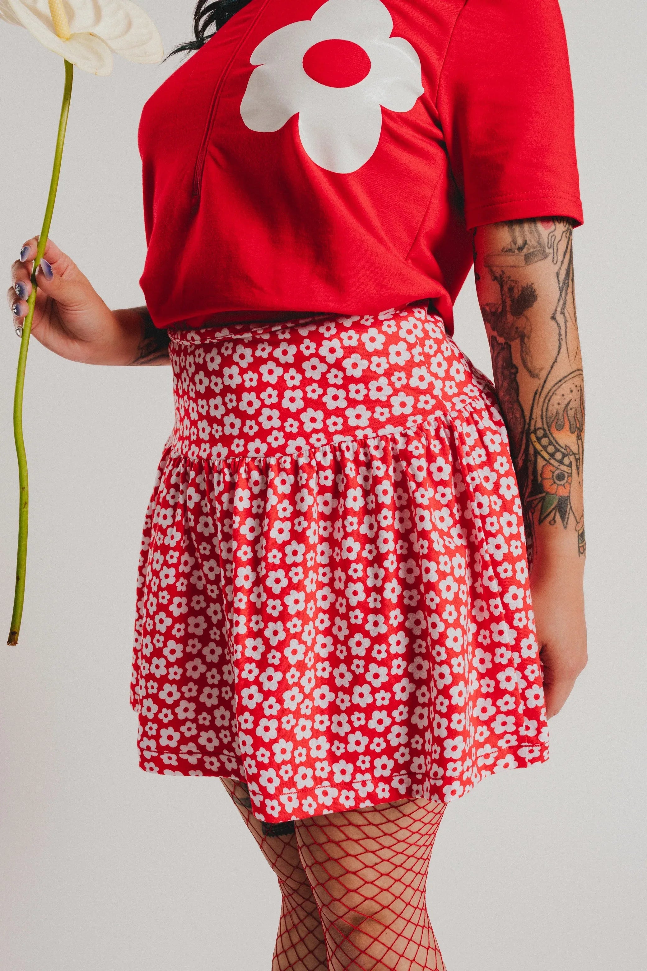 CAMISETA/POLO ROJO FLOR CREMALLERA - Agatha Ruiz de la Prada
