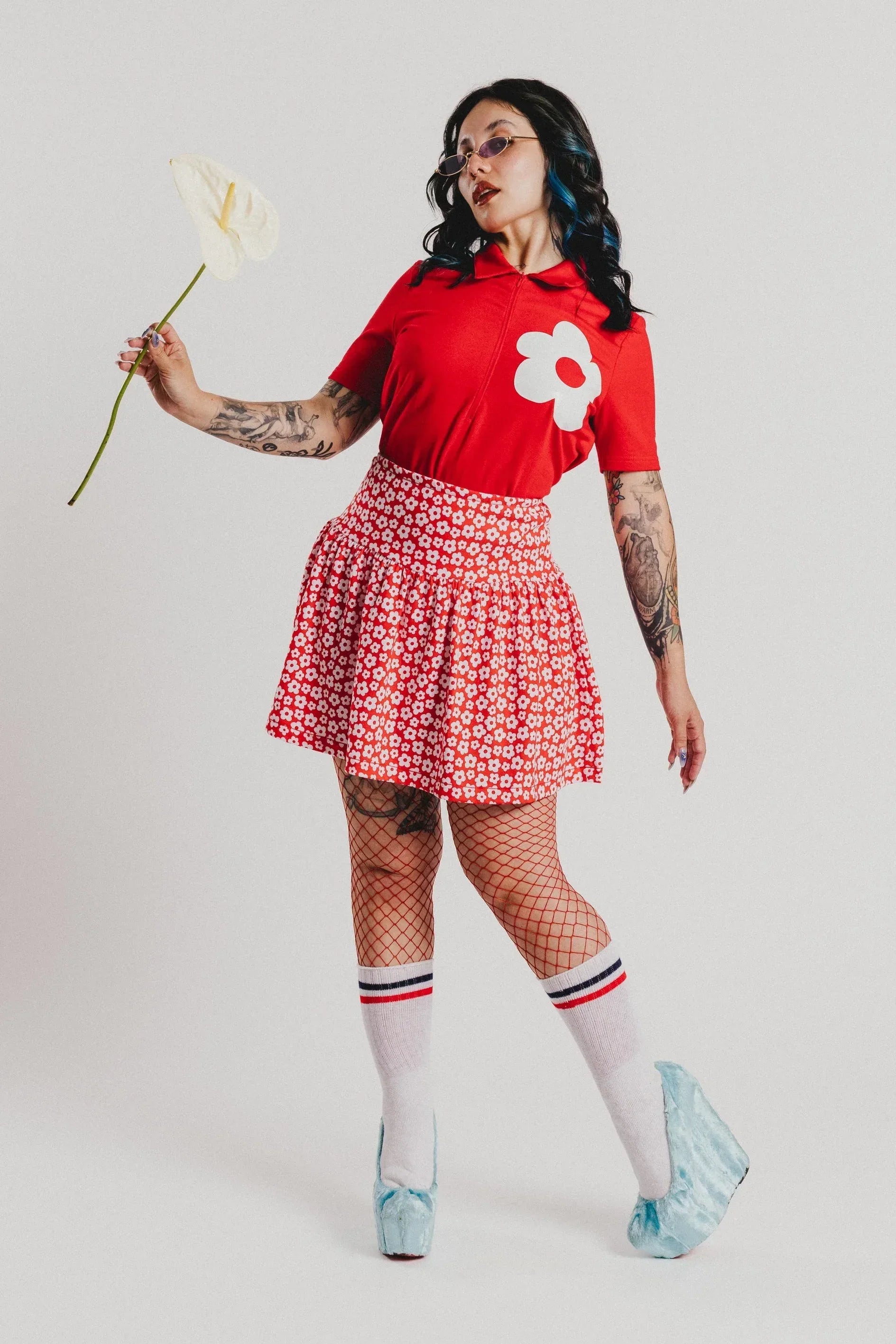 CAMISETA/POLO ROJO FLOR CREMALLERA - Agatha Ruiz de la Prada