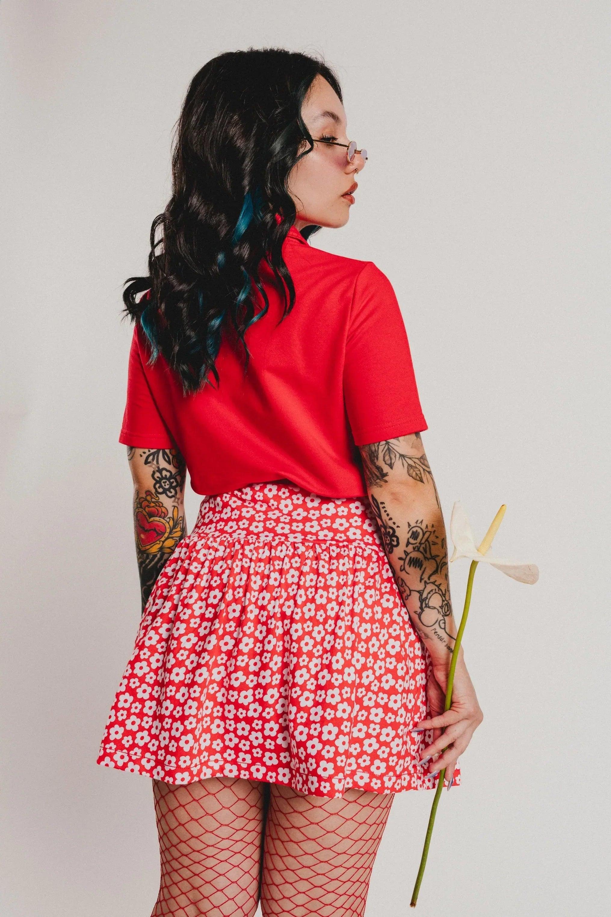 CAMISETA/POLO ROJO FLOR CREMALLERA - Agatha Ruiz de la Prada