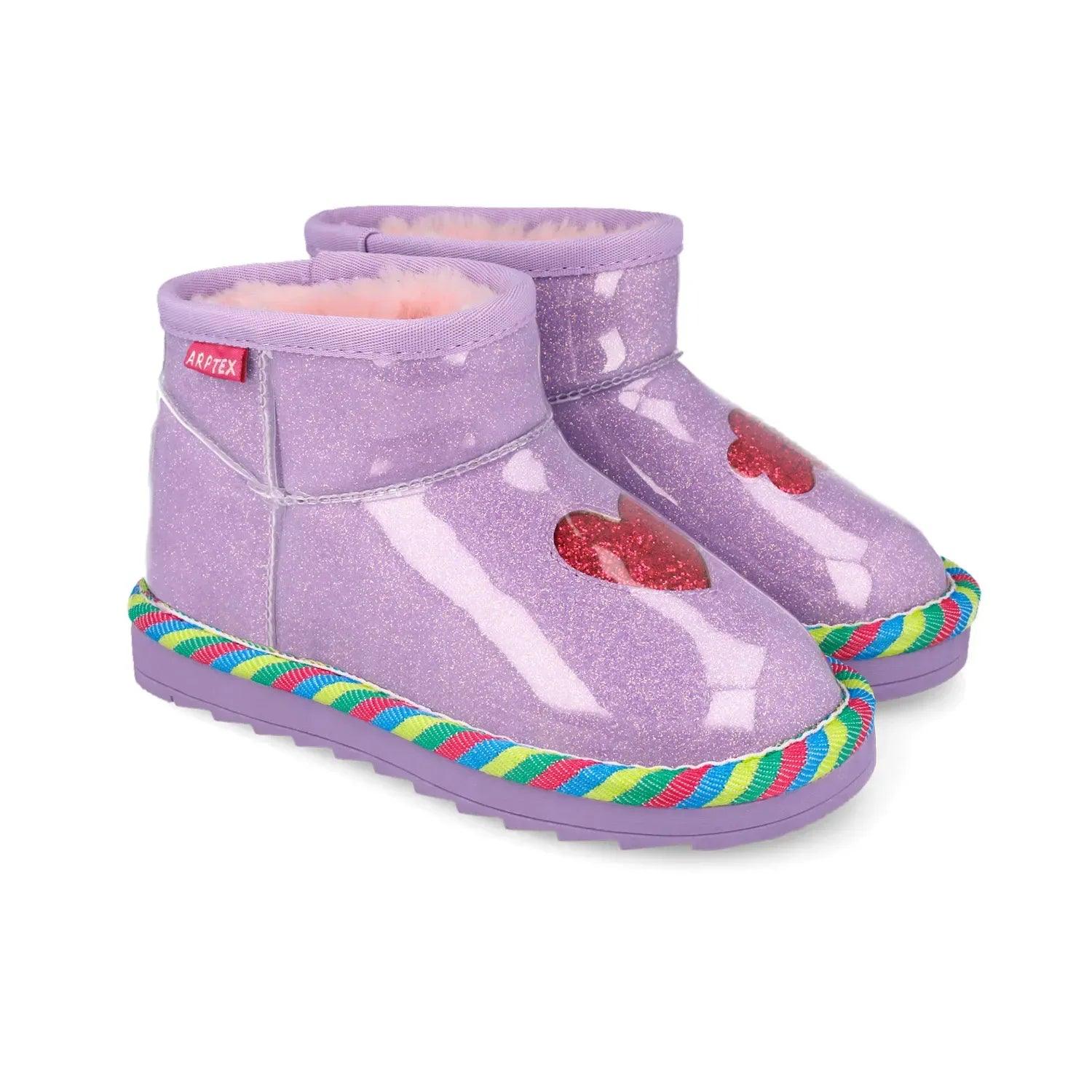 BOTIN TWINS NUBE MORADA CORAZON - Agatha Ruiz de la Prada
