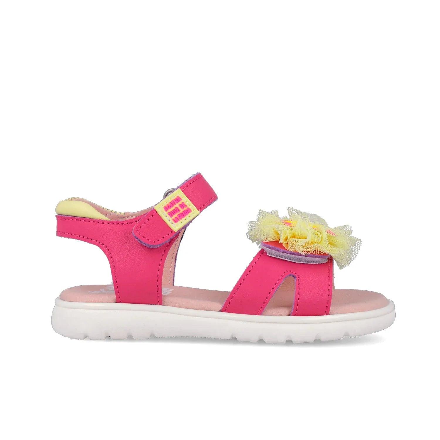 SANDALIA POMPOM FUCSIA