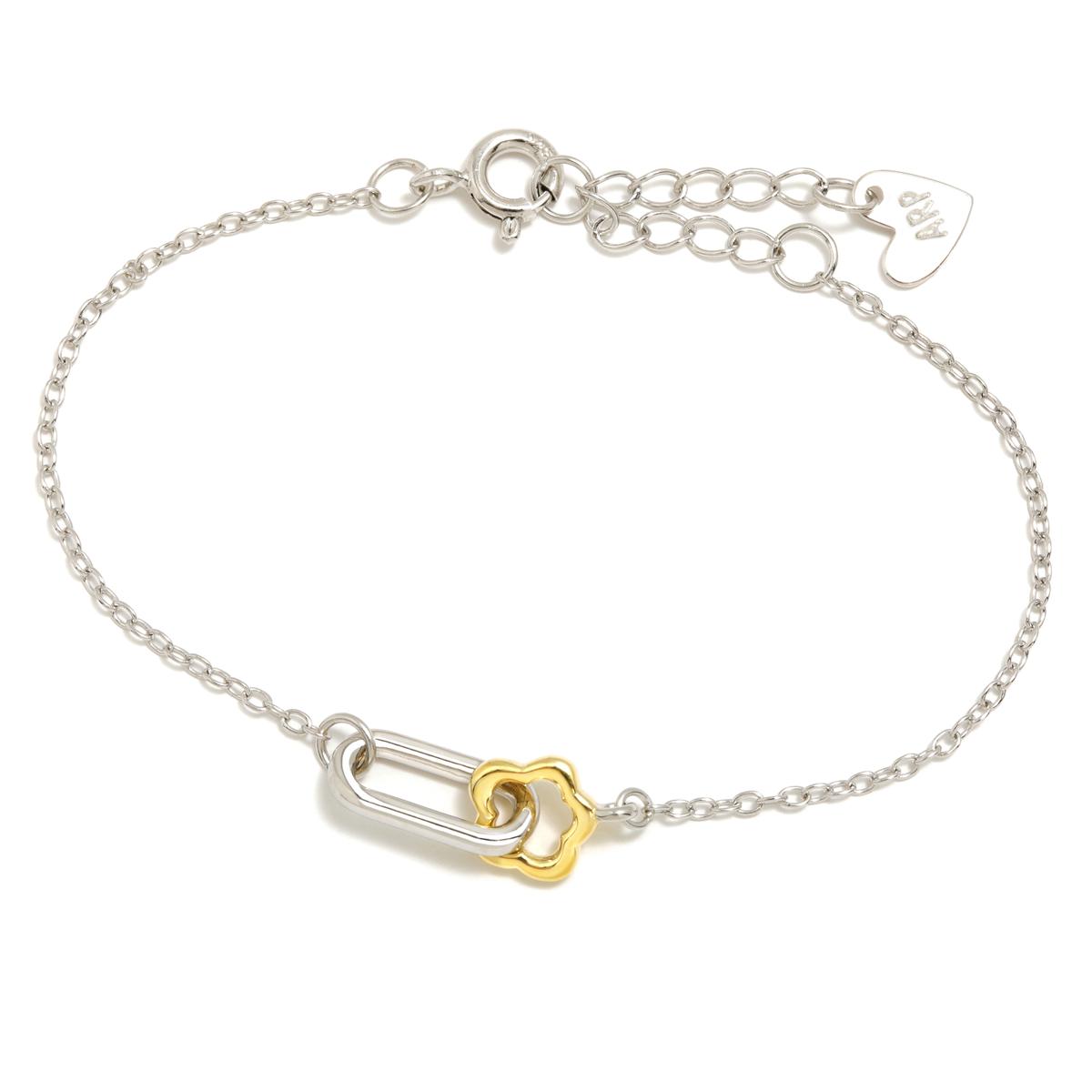 Bracelet fleur bicolore link