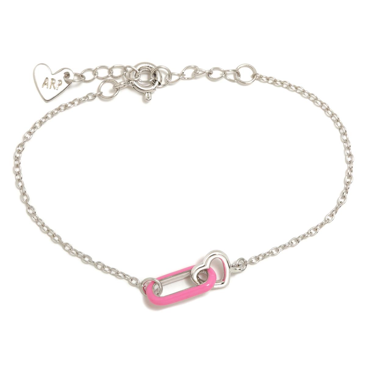 Bracelet cœur lien rose
