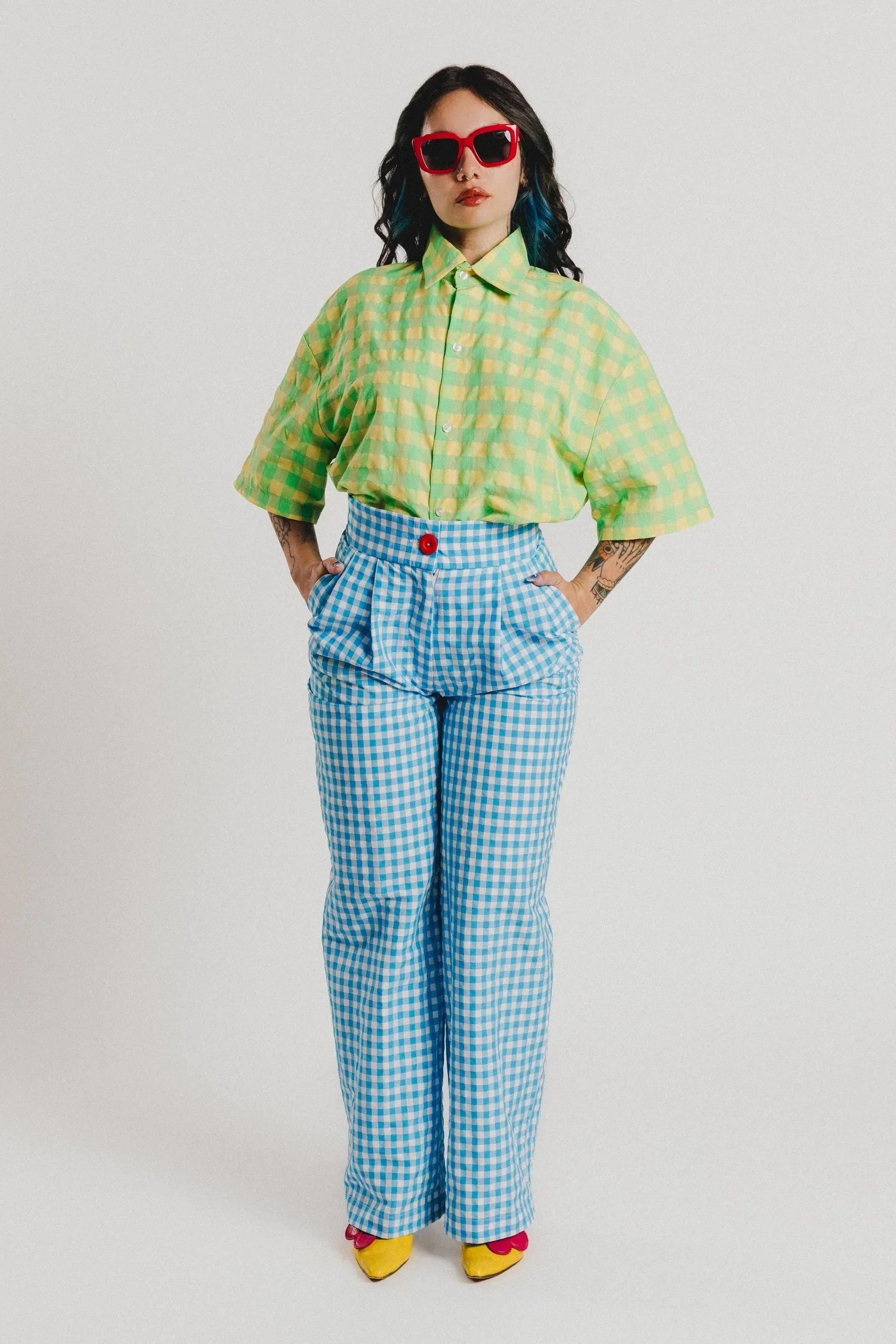 PANTALON VICHY AZUL - Agatha Ruiz de la Prada