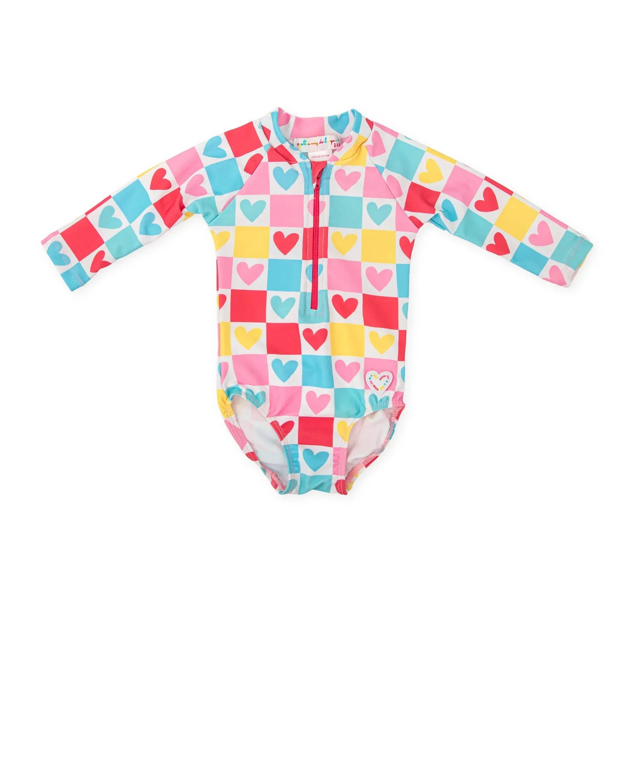 BAÑADOR LYCRA CORAZONES MANGA LARGA - Agatha Ruiz de la Prada
