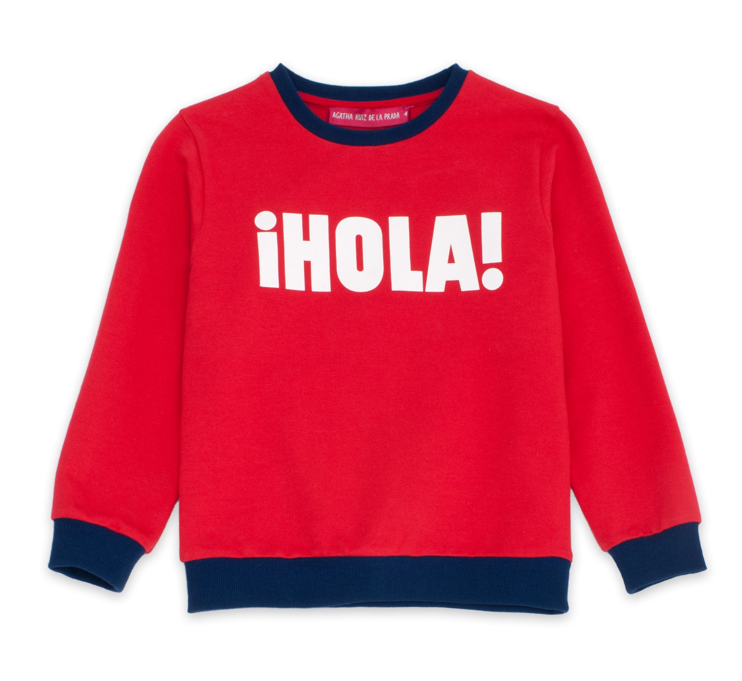 SUDADERA ROJA HOLA INFANTIL