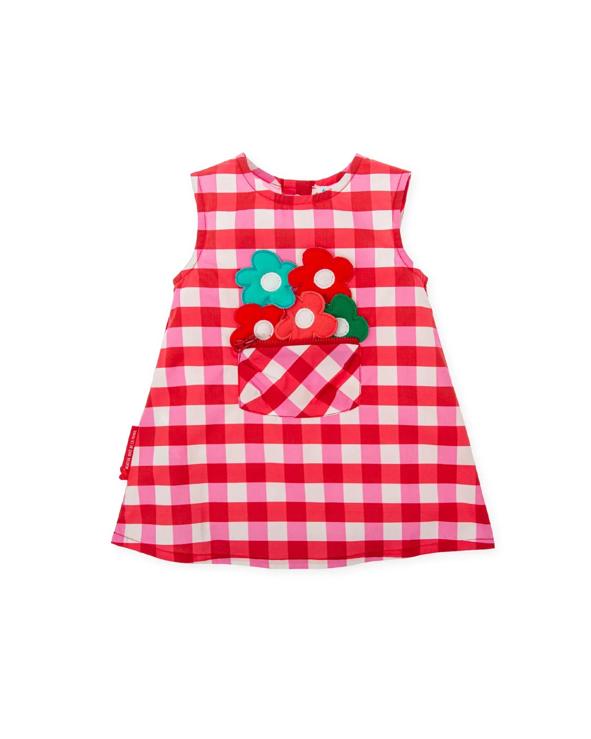 VESTIDO VICHY ROJO SIN MANGAS - Agatha Ruiz de la Prada