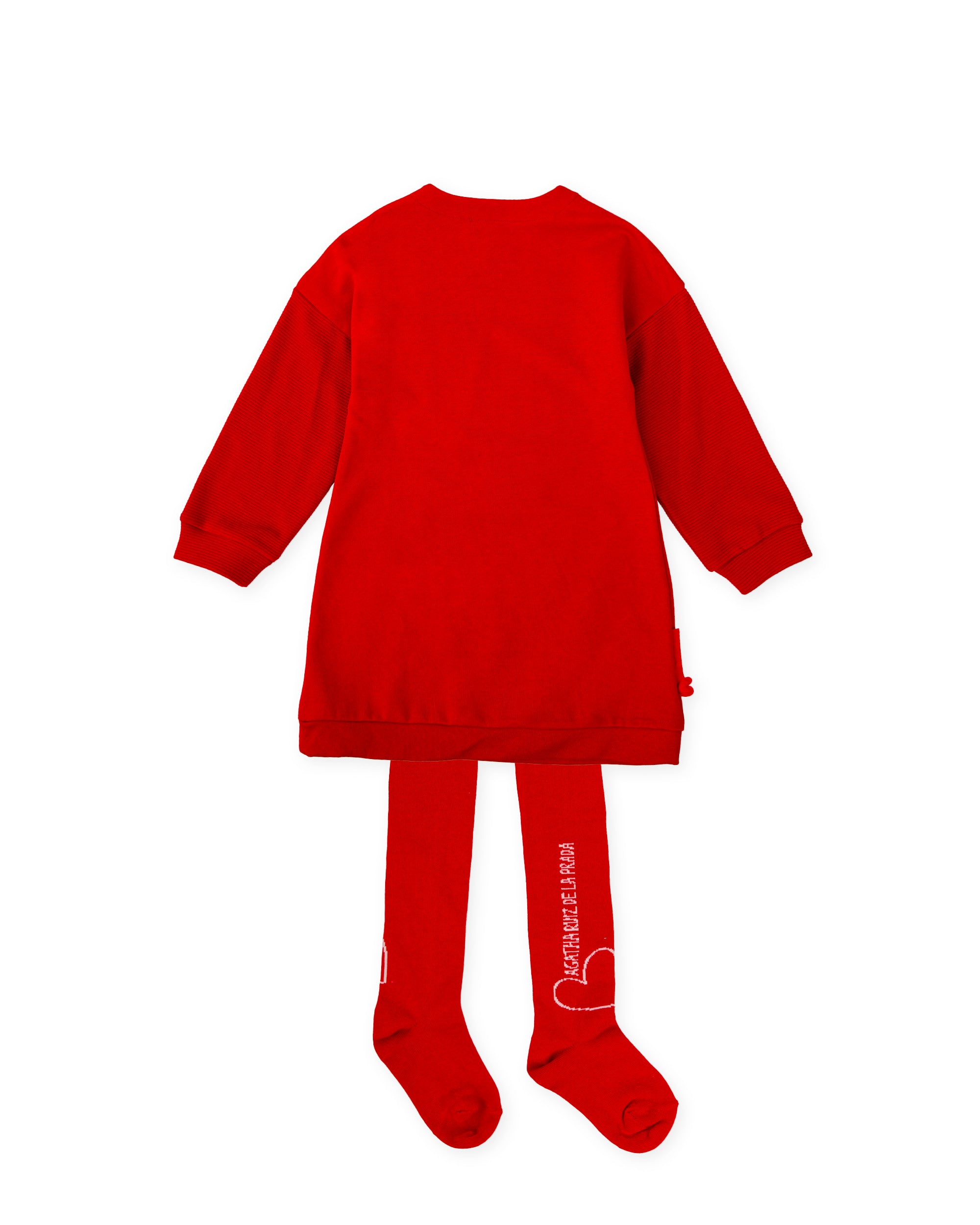 VESTIDO CORAZÓN ROJO CON LEOTARDOS