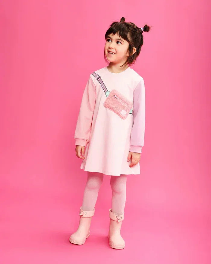 VESTIDO RIÑONERA ROSA CON LEOTARDOS - Agatha Ruiz de la Prada