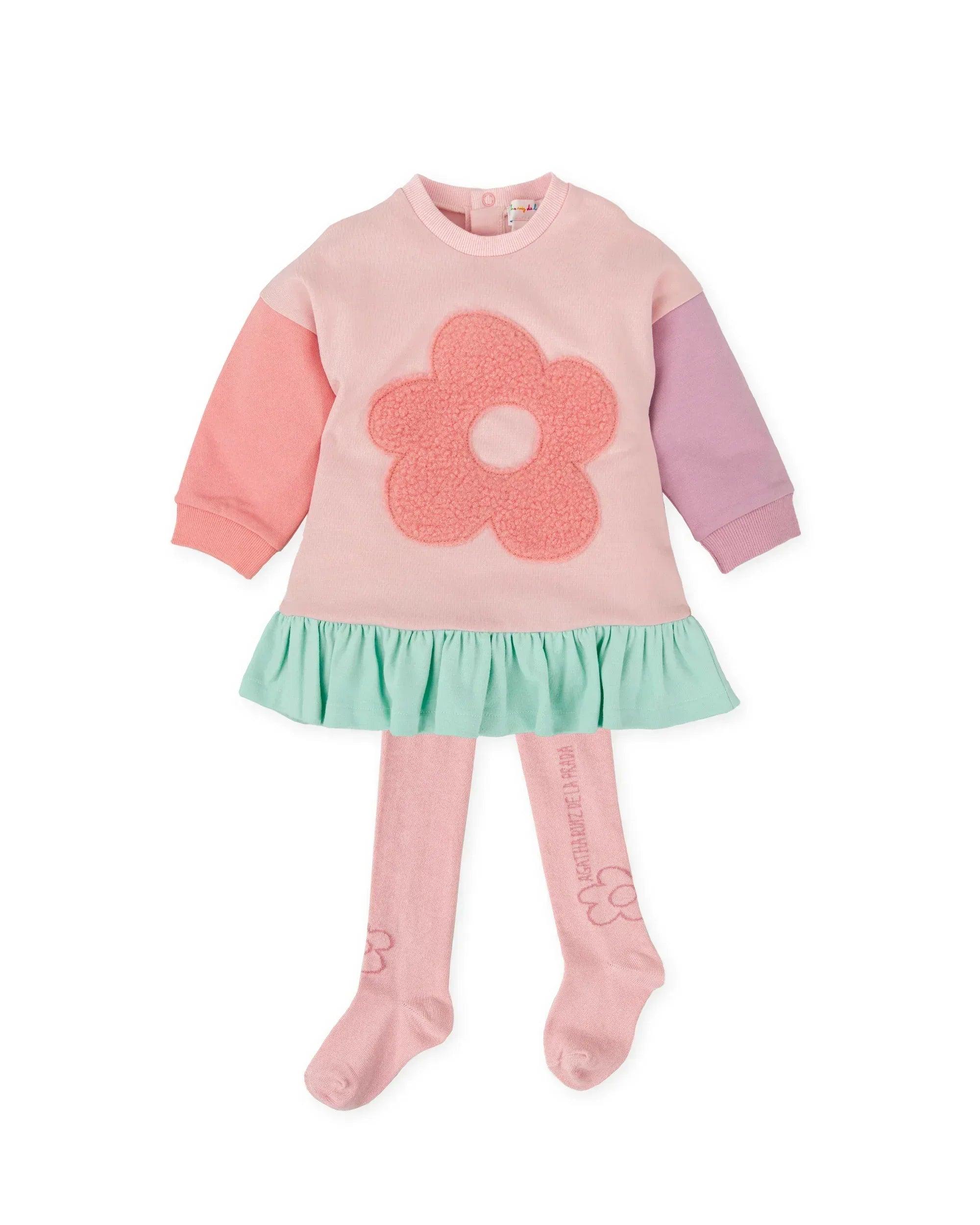 VESTIDO FLOR ROSA CON LEOTARDOS - Agatha Ruiz de la Prada
