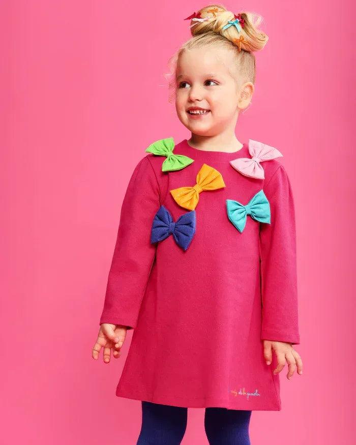 VESTIDO LAZOS FUCSIA CON LEOTARDOS - Agatha Ruiz de la Prada