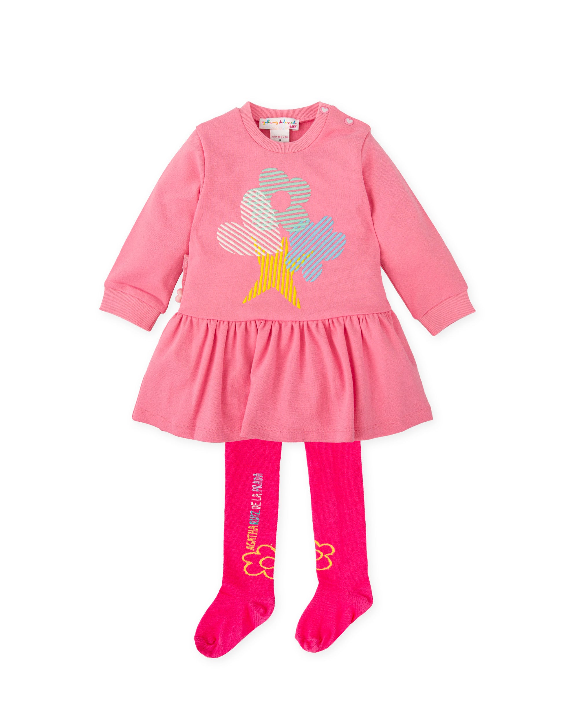 Robe icônes fraise avec collants