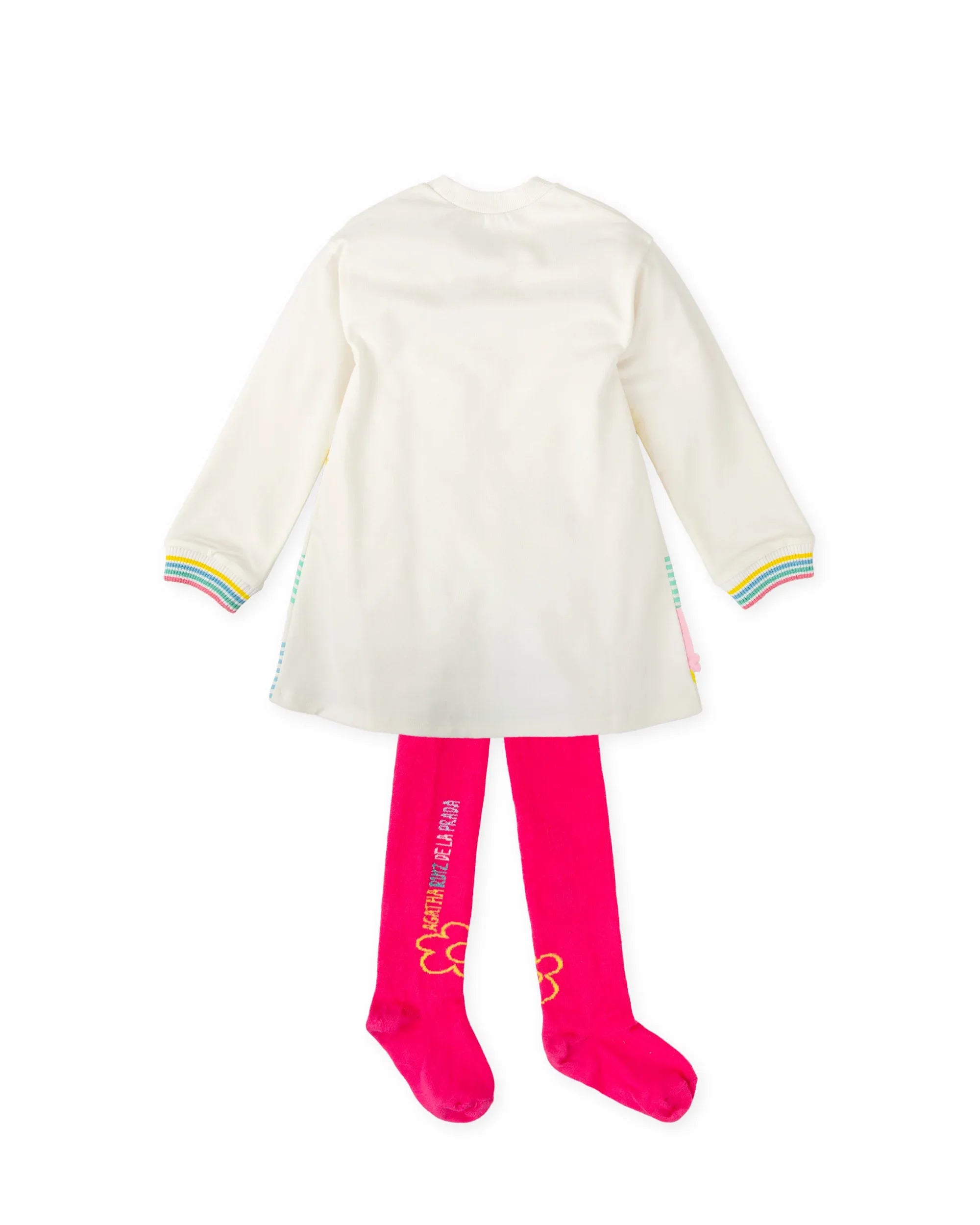 VESTIDO ICONOS BLANCO CON LEOTARDOS - Agatha Ruiz de la Prada