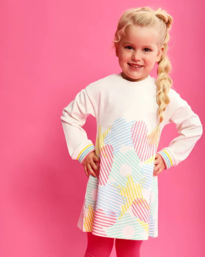 VESTIDO ICONOS BLANCO CON LEOTARDOS - Agatha Ruiz de la Prada