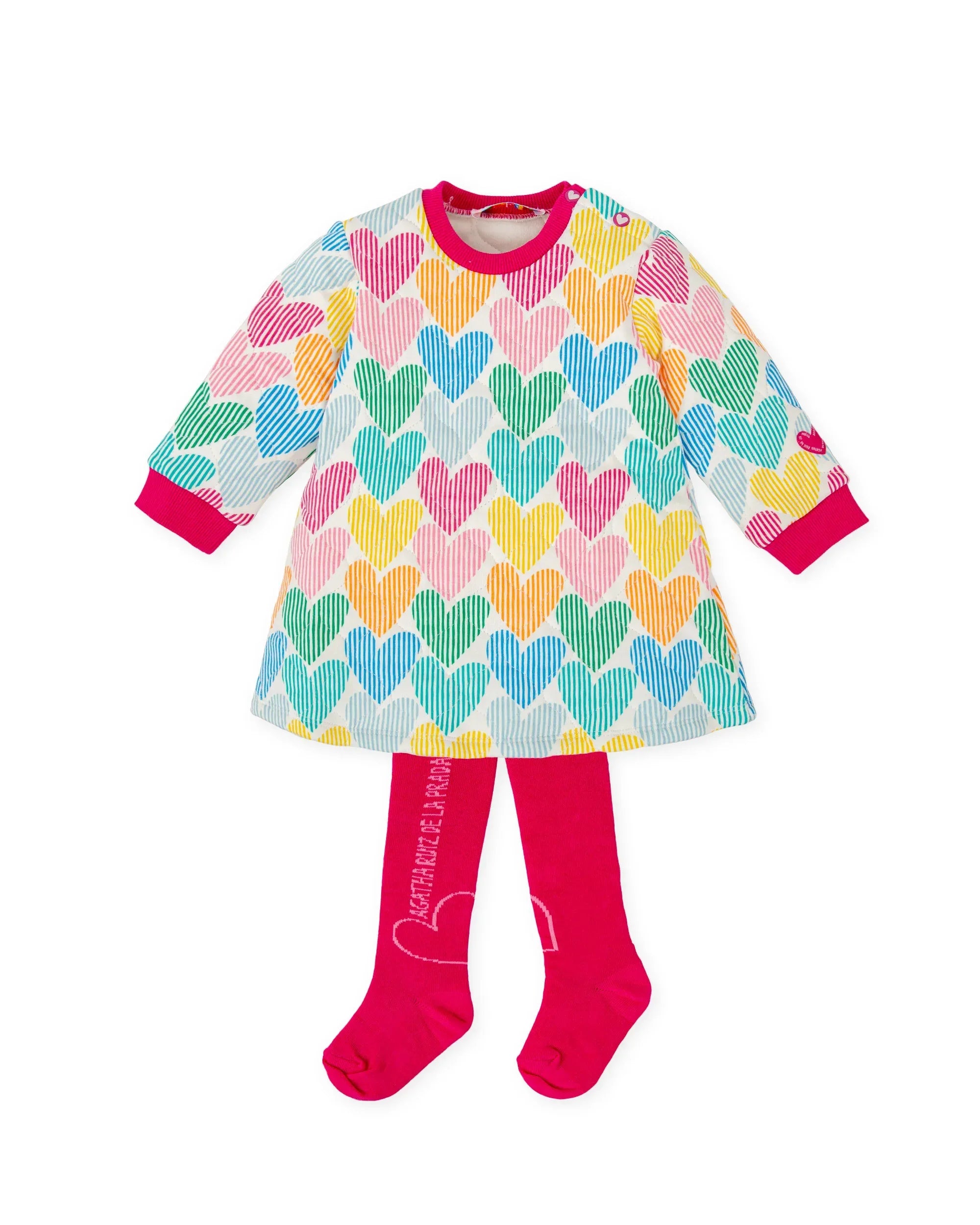 VESTIDO CORAZONES MULTICOLOR CON LEOTARDOS - Agatha Ruiz de la Prada
