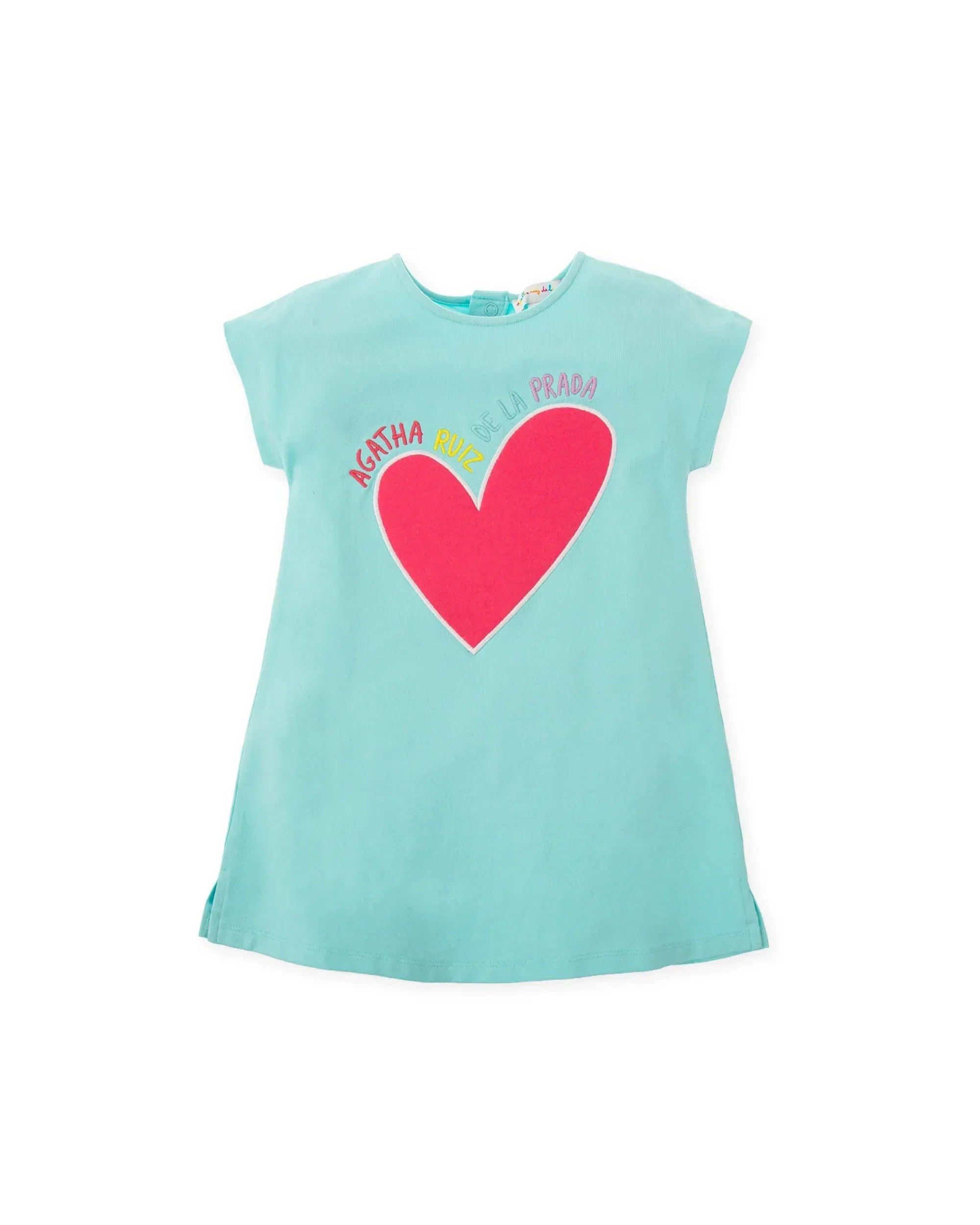 VESTIDO TURQUESA CORAZON - Agatha Ruiz de la Prada