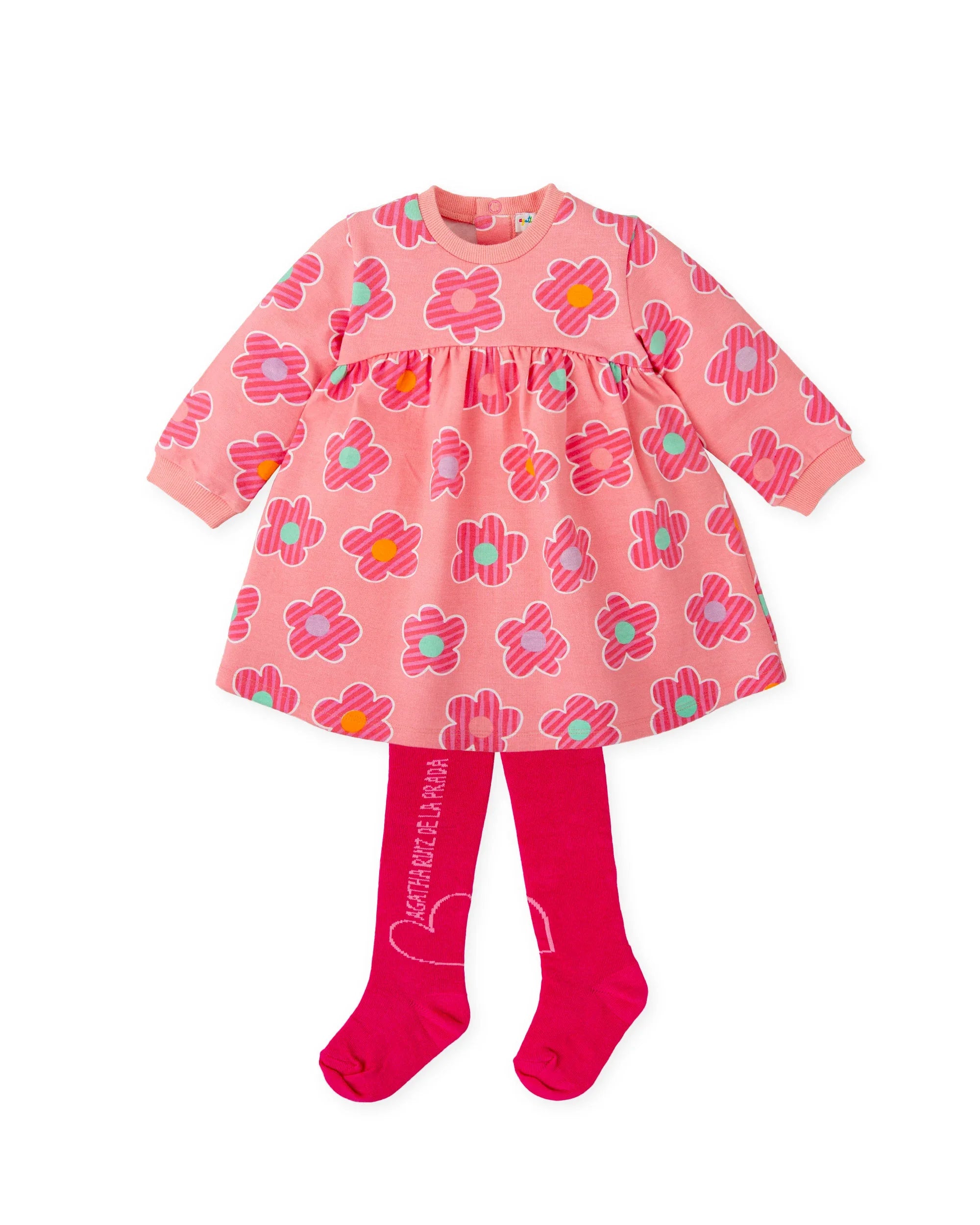 VESTIDO FLORES ROSA CON LEOTARDOS - Agatha Ruiz de la Prada