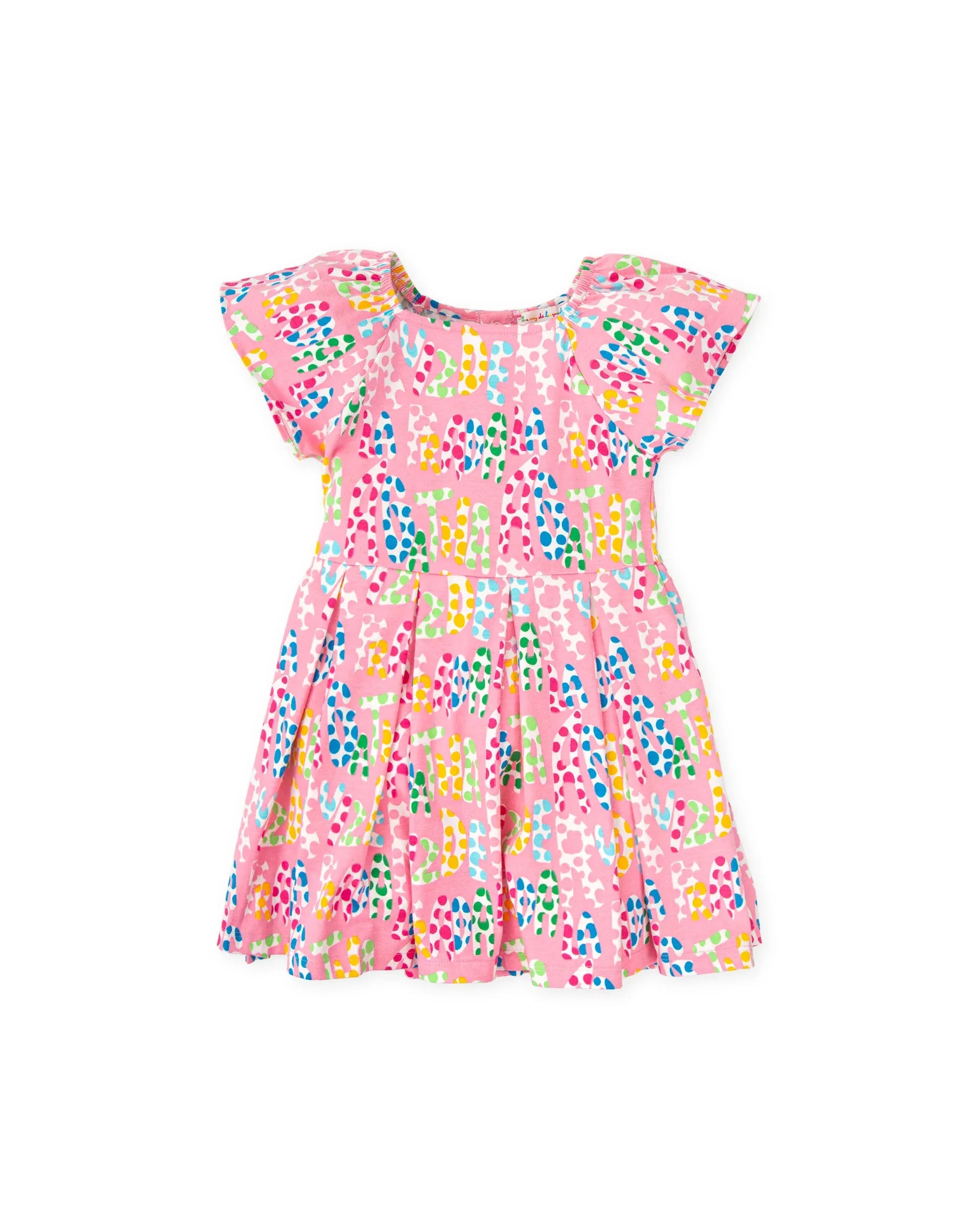 VESTIDO ROSA ESTAMPADO TOPOS DE COLORES ARP - Agatha Ruiz de la Prada