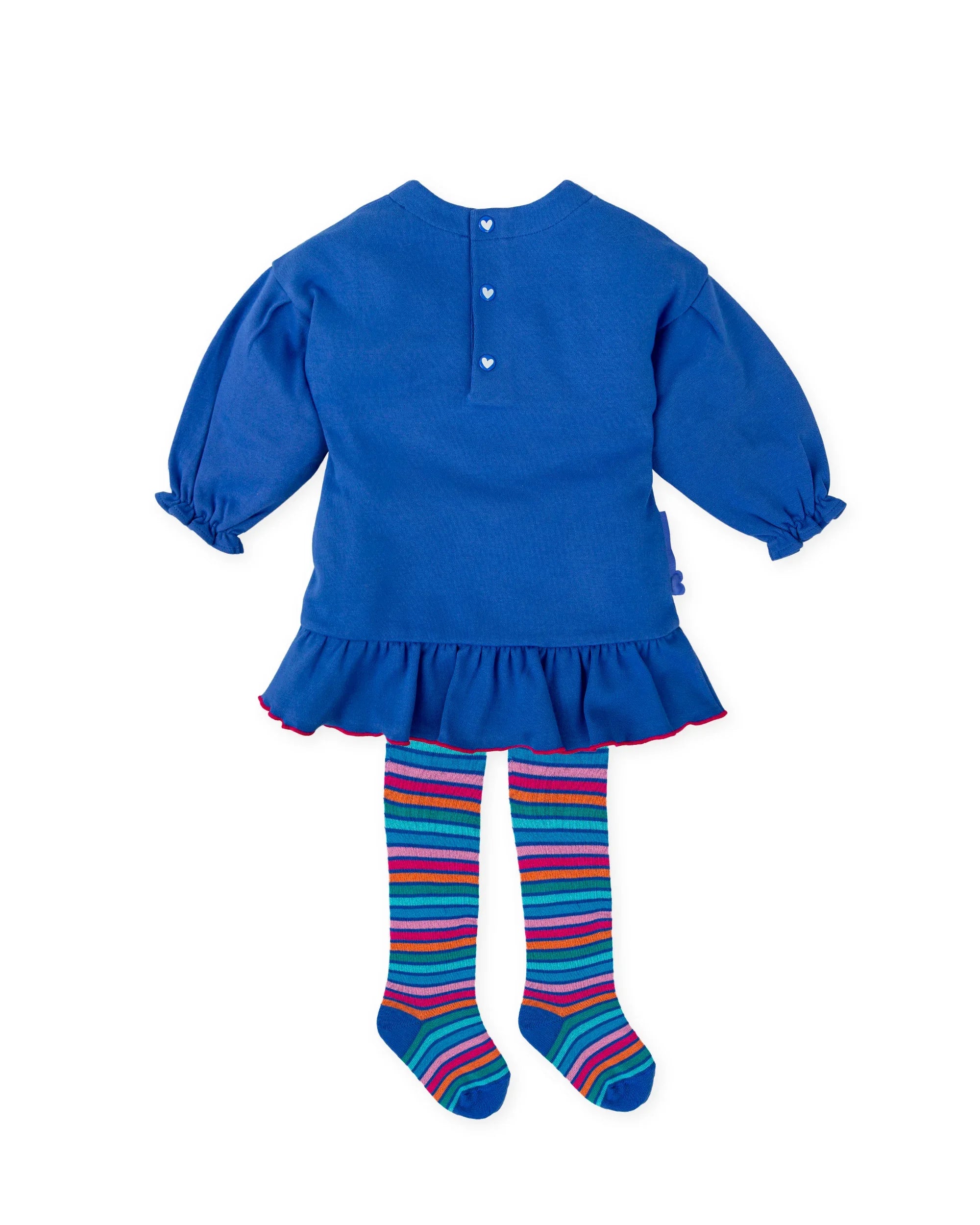 VESTIDO CORAZÓN AZUL ELECTRICO CON LEOTARDOS - Agatha Ruiz de la Prada