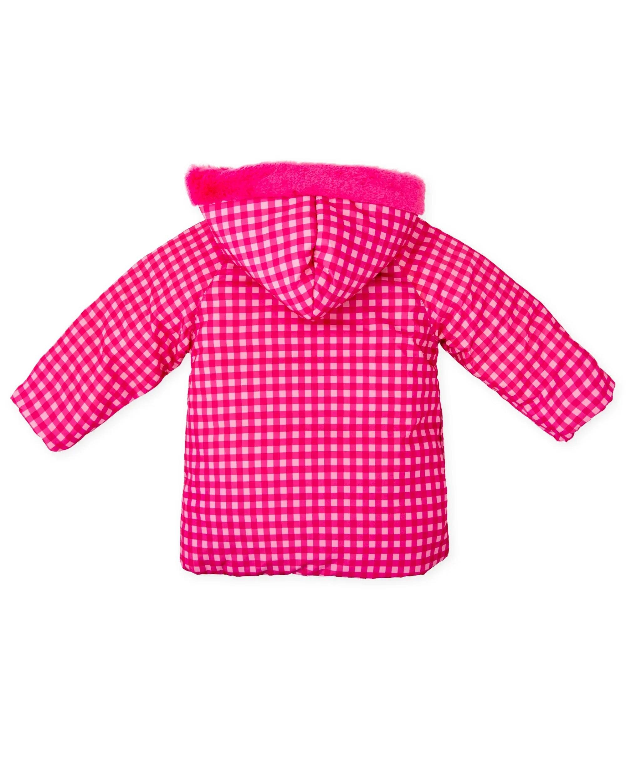 PARKA ABRIGO CAPUCHA CUADROS FUCSIA - Agatha Ruiz de la Prada