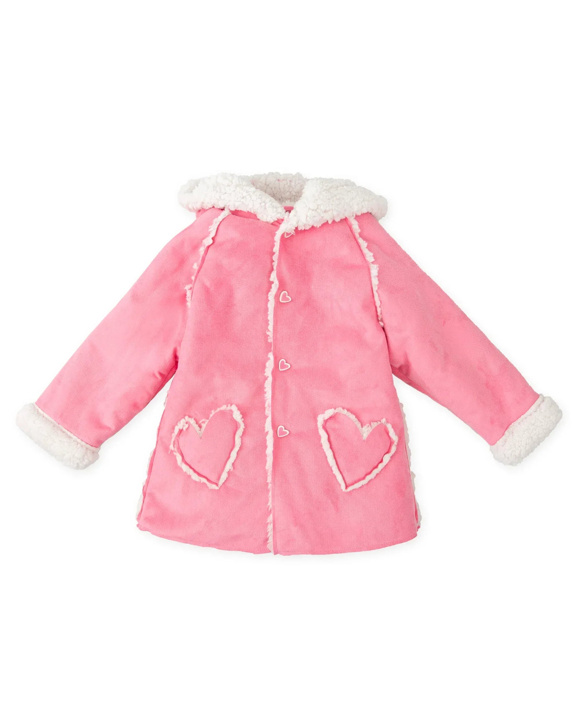 ABRIGO CHAQUETÓN INTERIOR BORREGUITO FRESA NIÑA - Agatha Ruiz de la Prada