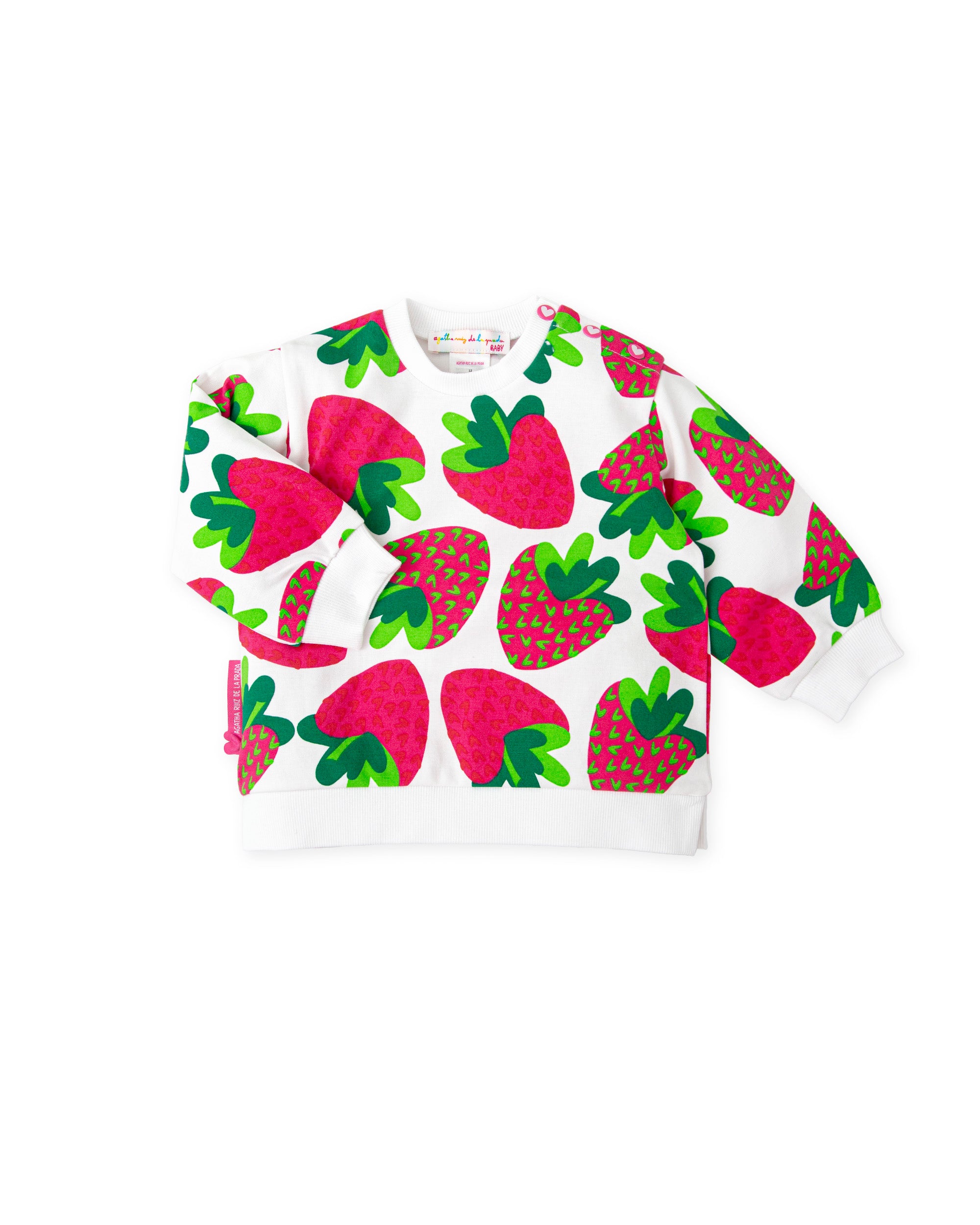 SUDADERA FRESAS FUCSIAS