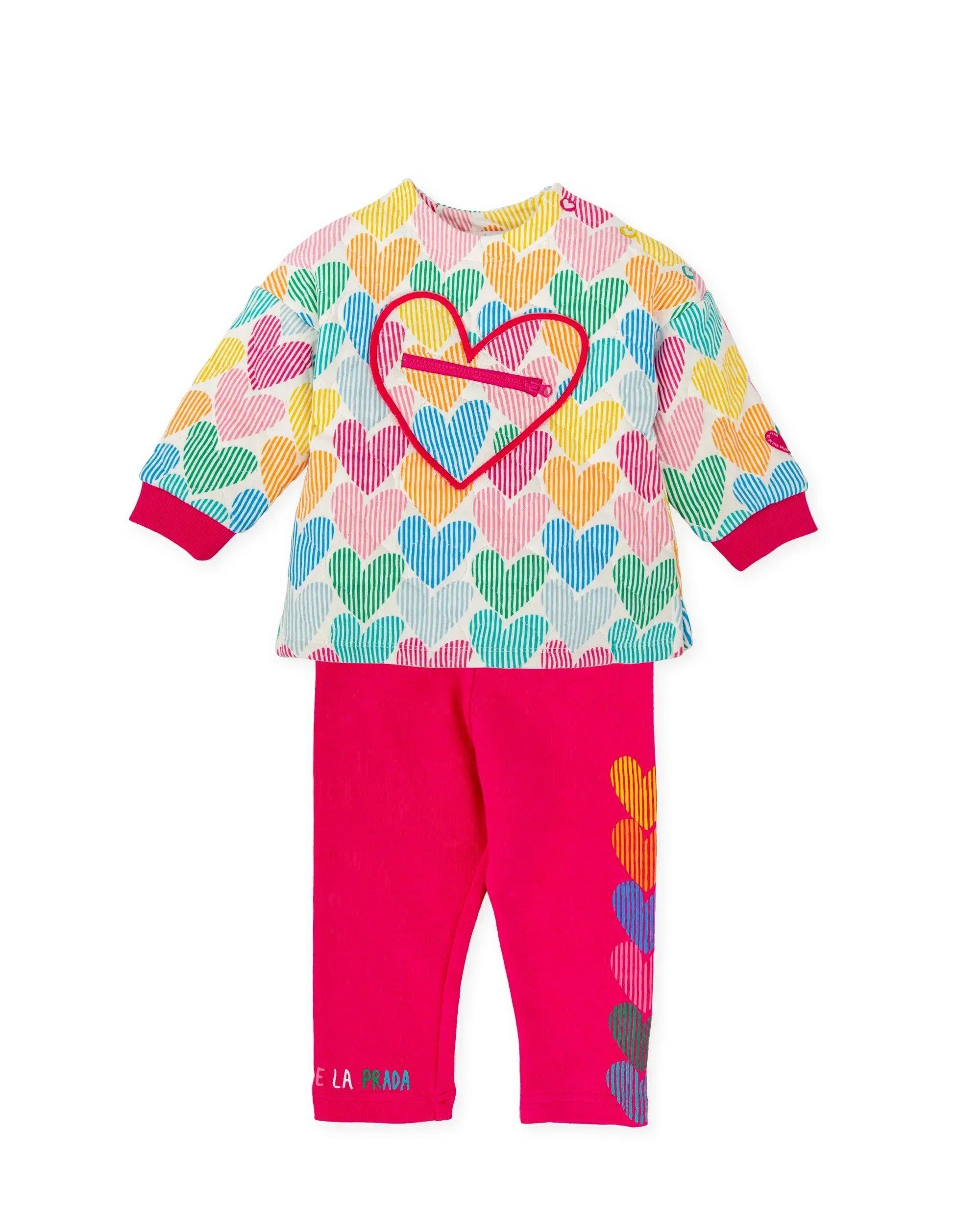 CONJUNTO 2 PIEZAS LEGGING CORAZONES RAYADOS - Agatha Ruiz de la Prada