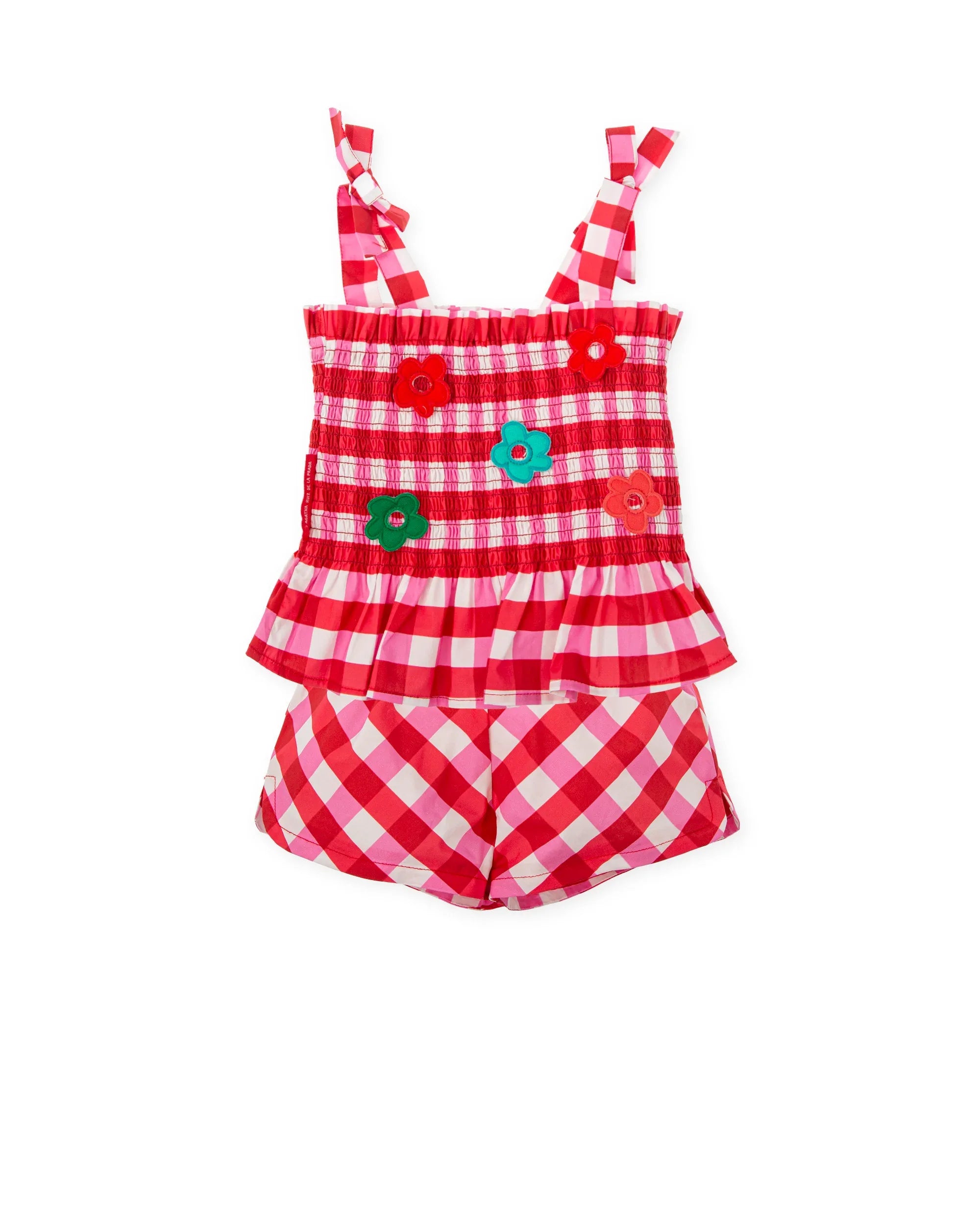 CONJUNTO TIRANTES VICHY ROJO + SHORTS - Agatha Ruiz de la Prada