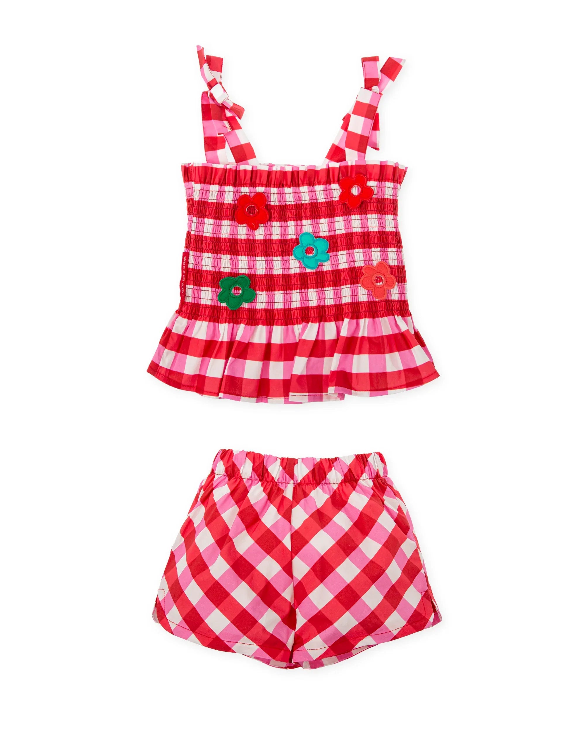 CONJUNTO TIRANTES VICHY ROJO + SHORTS - Agatha Ruiz de la Prada