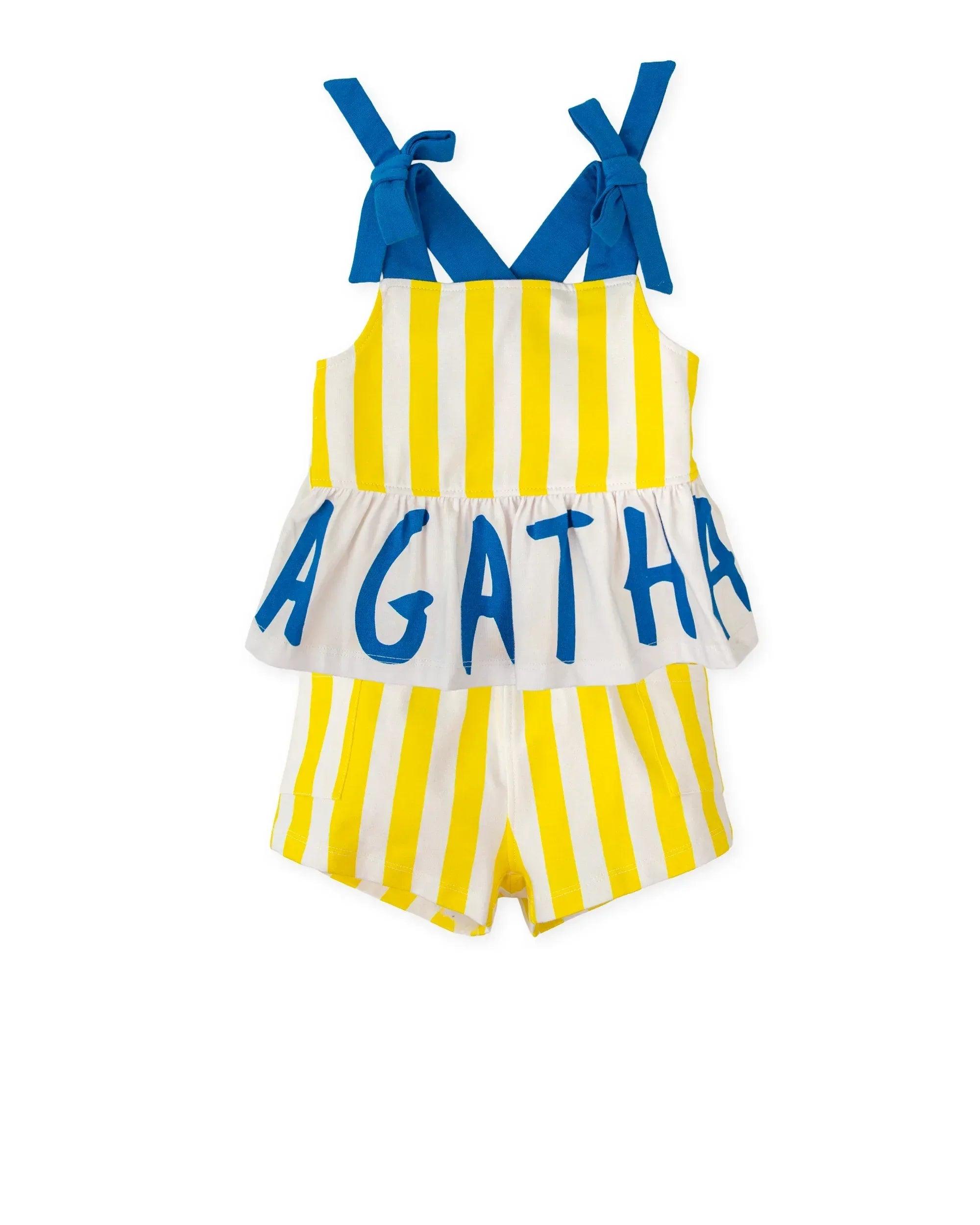CONJUNTO TIRANTES AGATHA RAYAS AMARILLAS + SHORT - Agatha Ruiz de la Prada