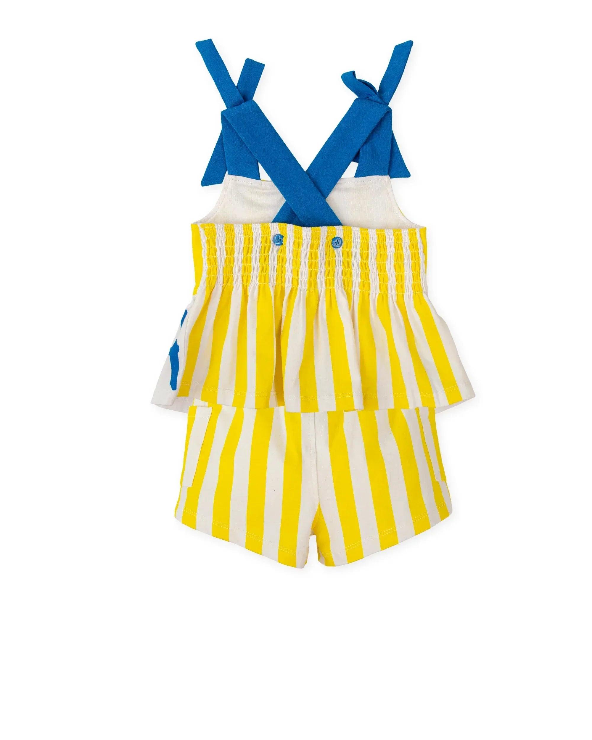 CONJUNTO TIRANTES AGATHA RAYAS AMARILLAS + SHORT - Agatha Ruiz de la Prada