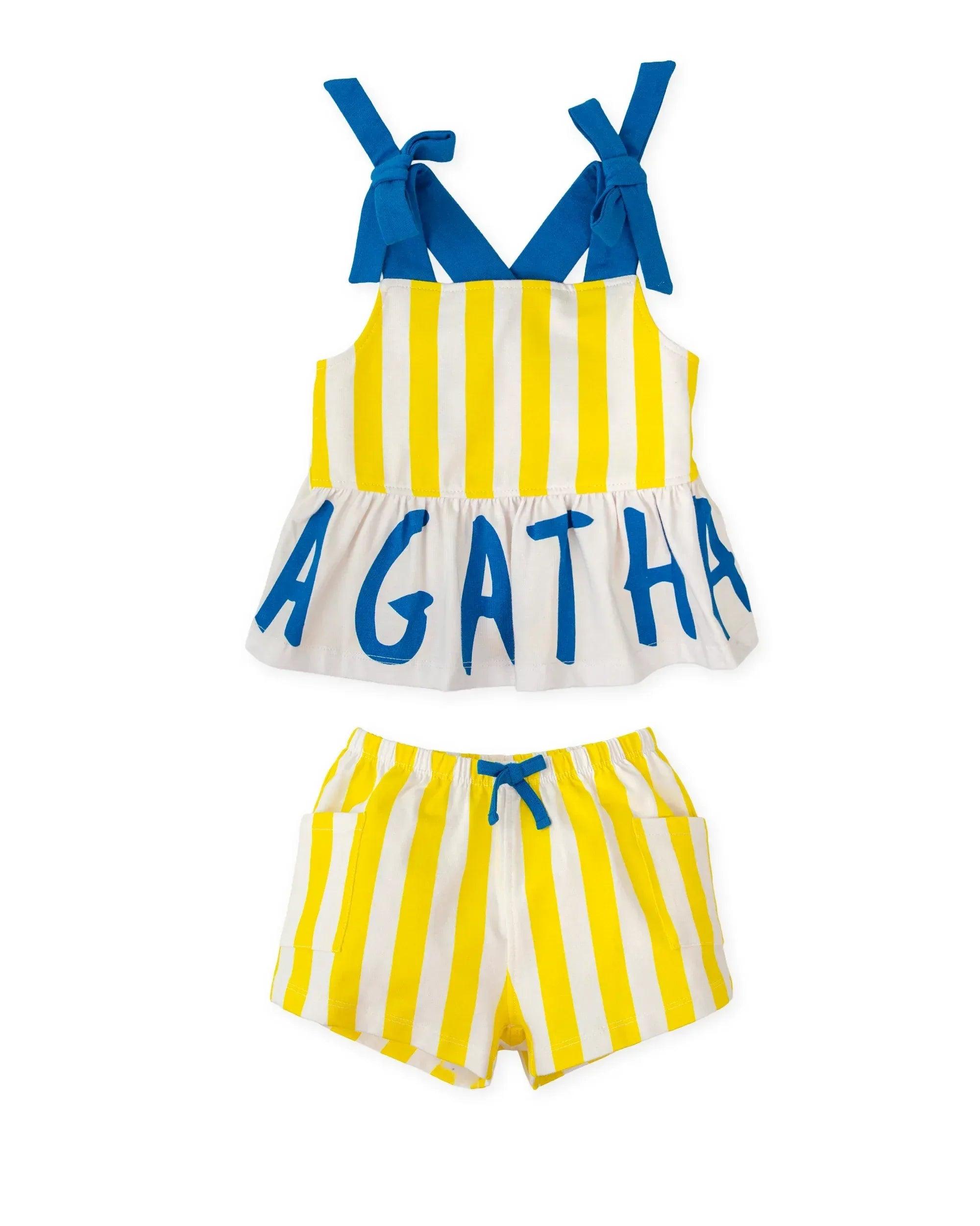 CONJUNTO TIRANTES AGATHA RAYAS AMARILLAS + SHORT - Agatha Ruiz de la Prada