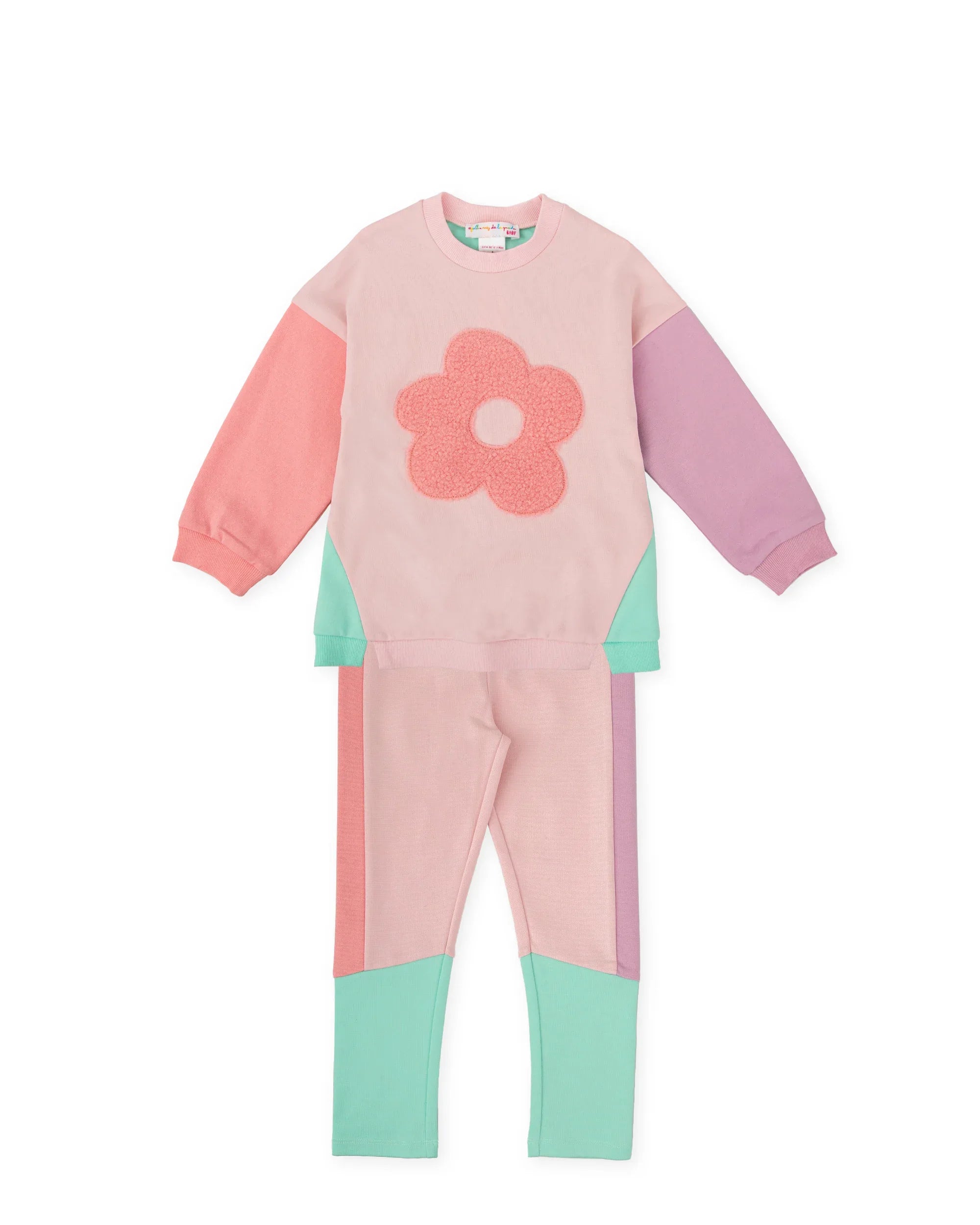 CONJUNTO SUDADERA FLOR Y LEGGINS ROSA - Agatha Ruiz de la Prada