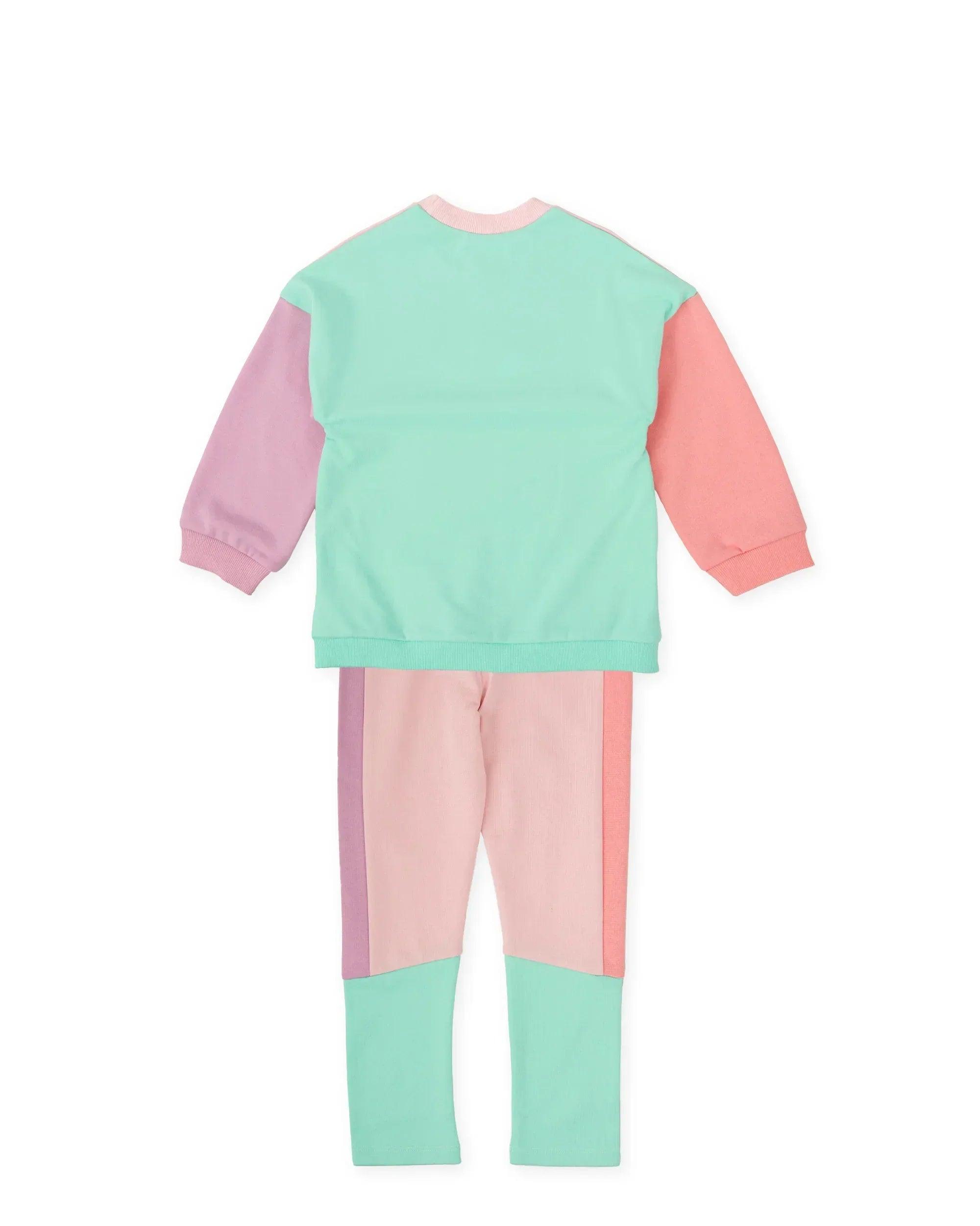 CONJUNTO SUDADERA FLOR Y LEGGINS ROSA - Agatha Ruiz de la Prada