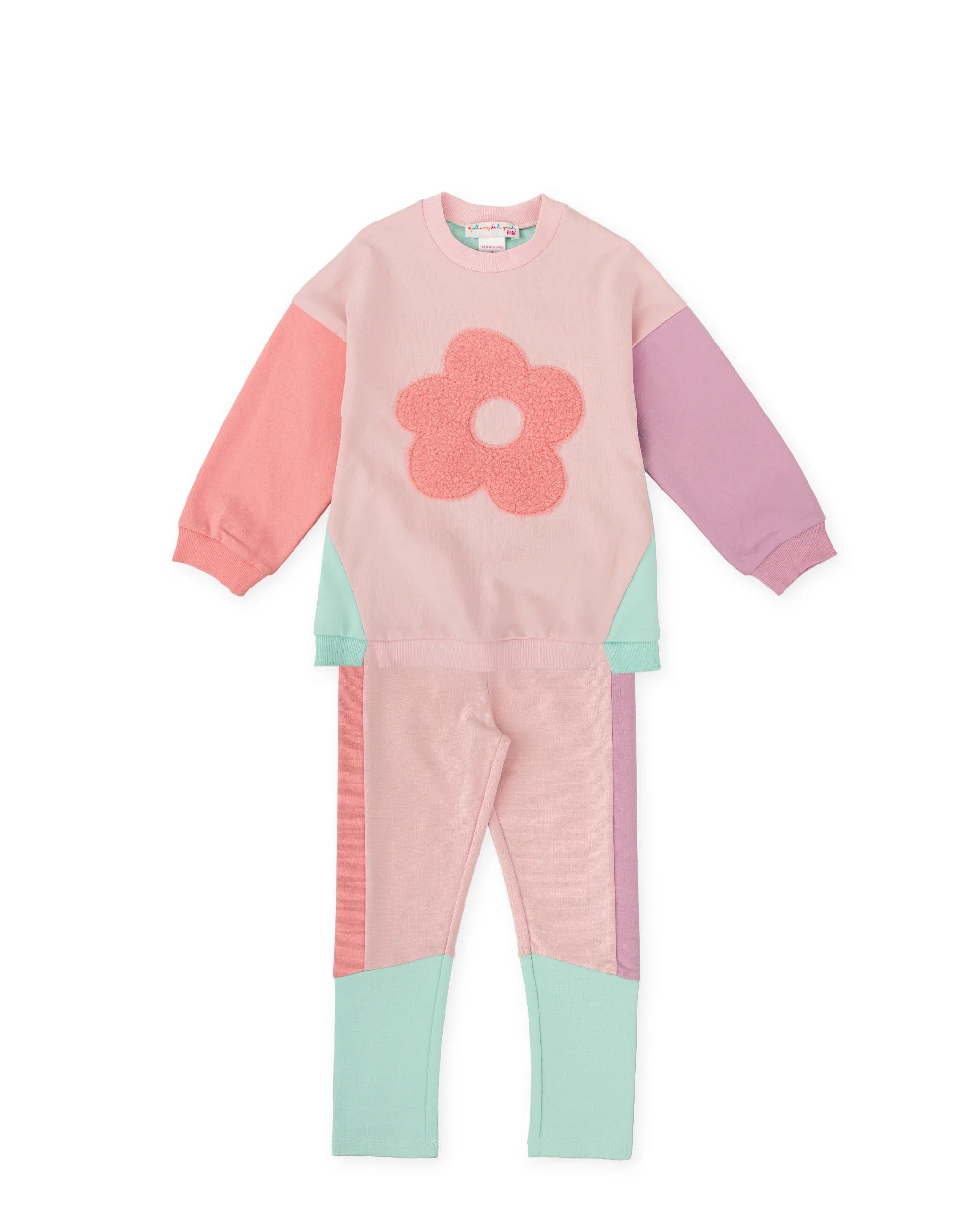 CONJUNTO SUDADERA FLOR Y LEGGINS ROSA - Agatha Ruiz de la Prada