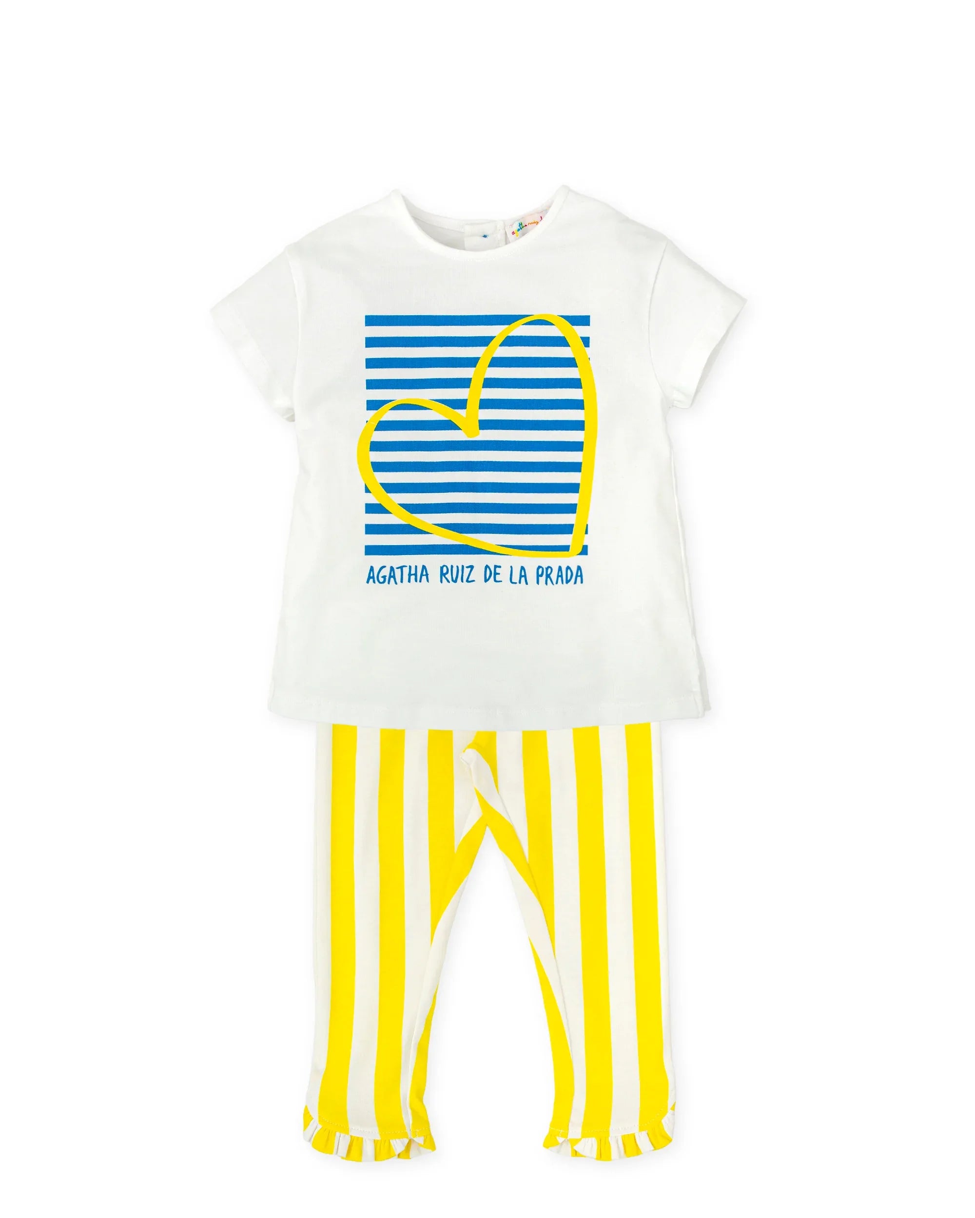CONJUNTO CAMISETA + LEGGING RAYAS AMARILLAS - Agatha Ruiz de la Prada