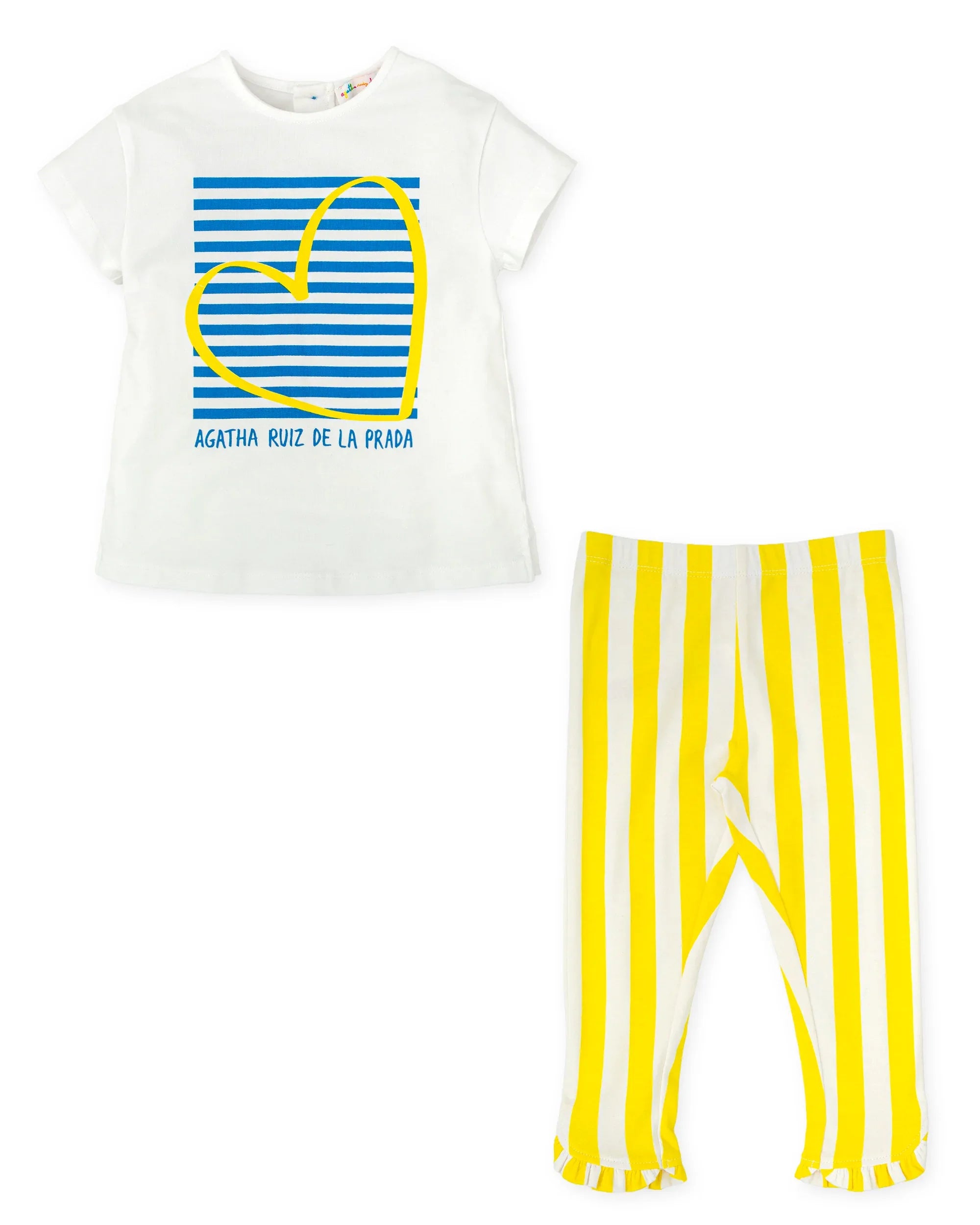 CONJUNTO CAMISETA + LEGGING RAYAS AMARILLAS - Agatha Ruiz de la Prada