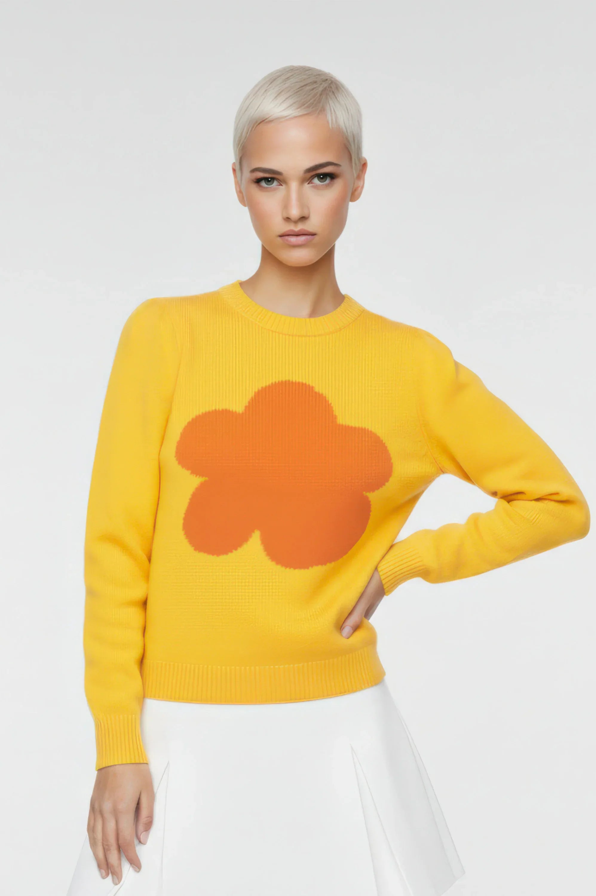 JERSEY ALGODON MUJER AMARILLO NUBE NARANJA - Agatha Ruiz de la Prada