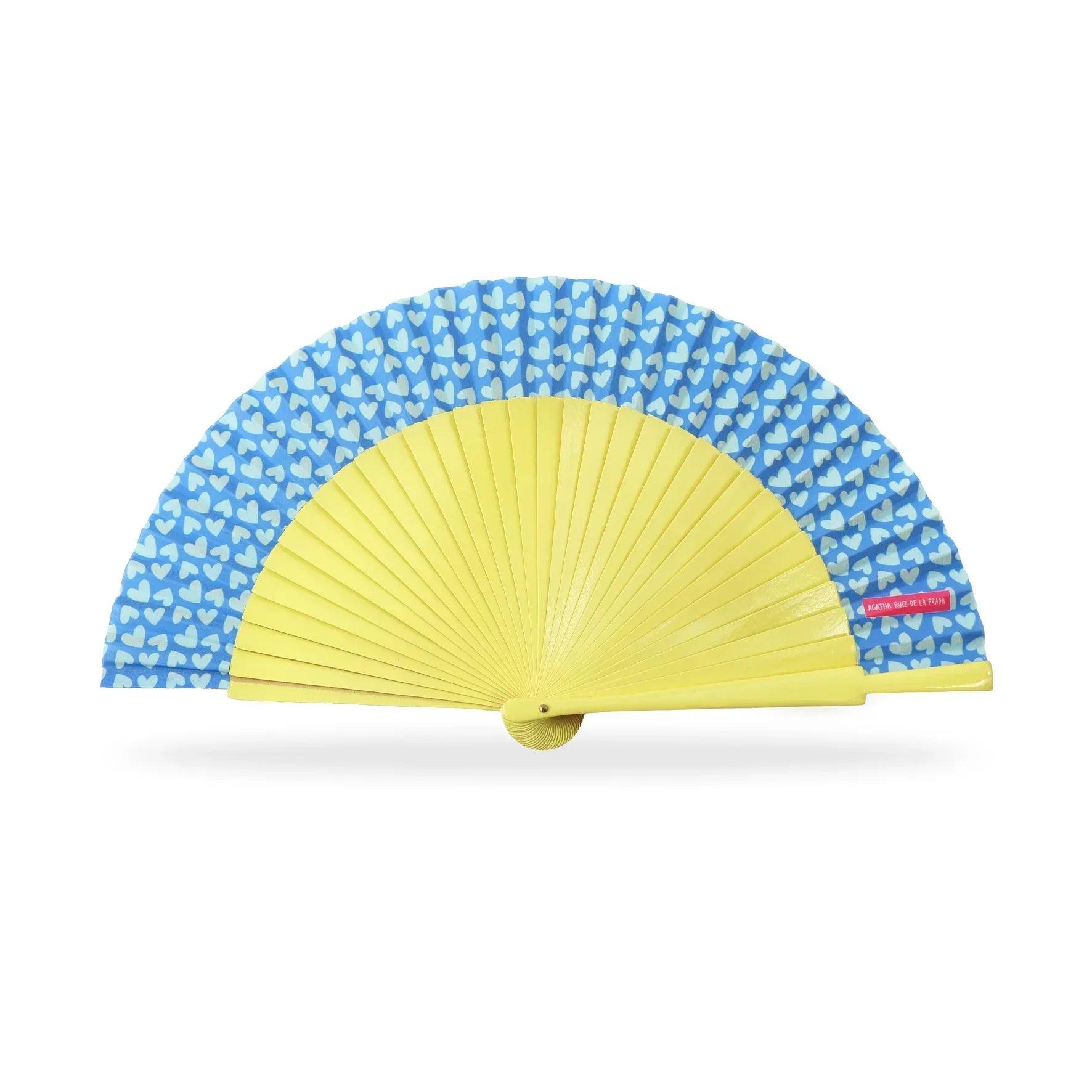 ABANICO AMARILLO CORAZONES - Agatha Ruiz de la Prada