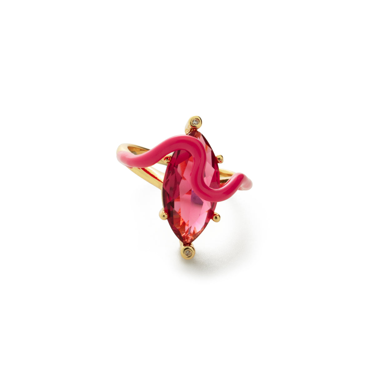 BAGUE TRACÉS ROSE