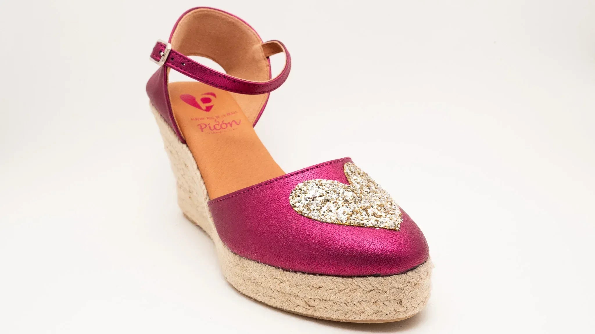 ALPARGATHA FUCSIA CORAZON GLITTER - Agatha Ruiz de la Prada