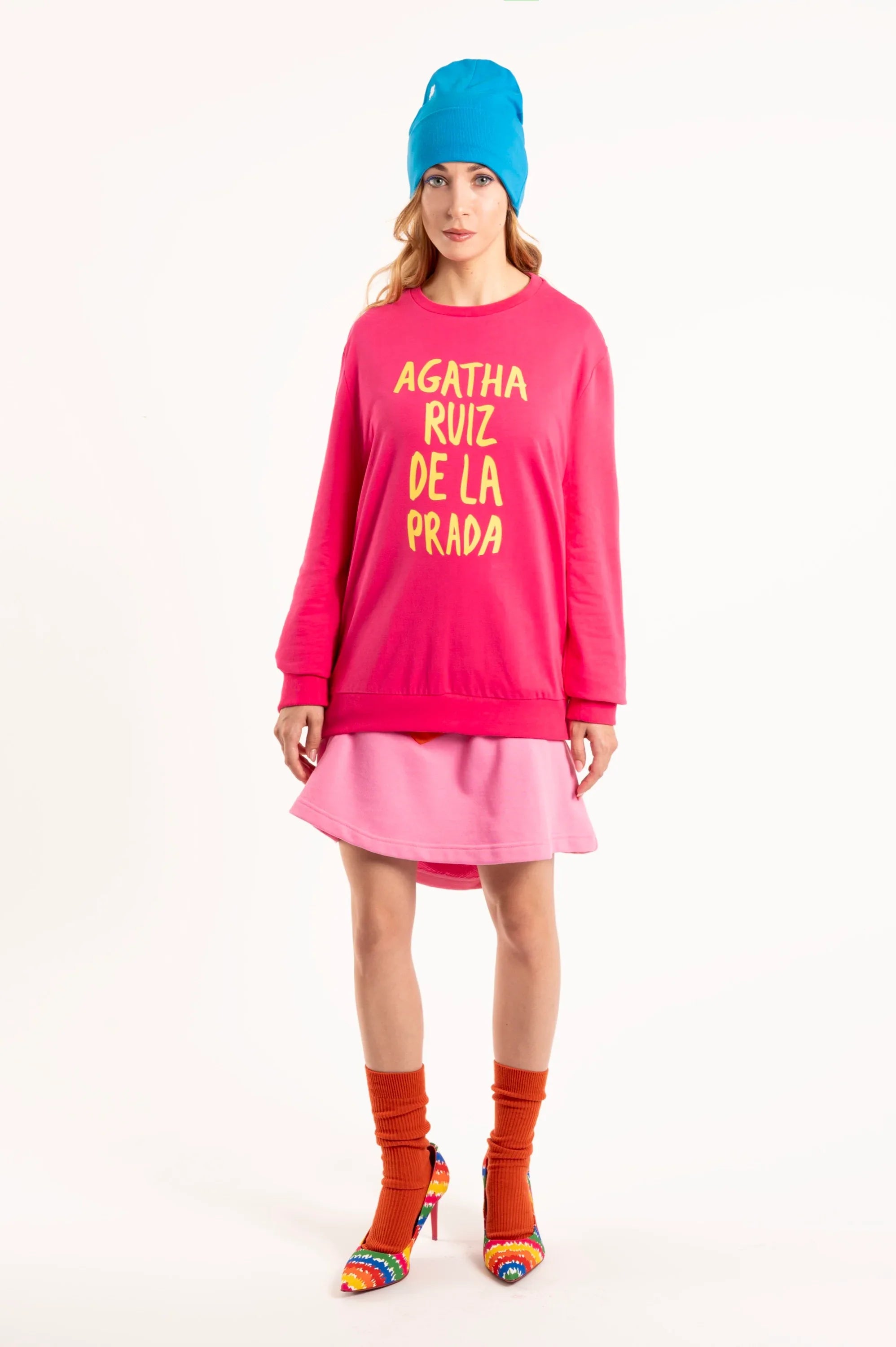 SUDADERA ARP FUCSIA CUADRADO ABIERTO DETRÁS - Agatha Ruiz de la Prada