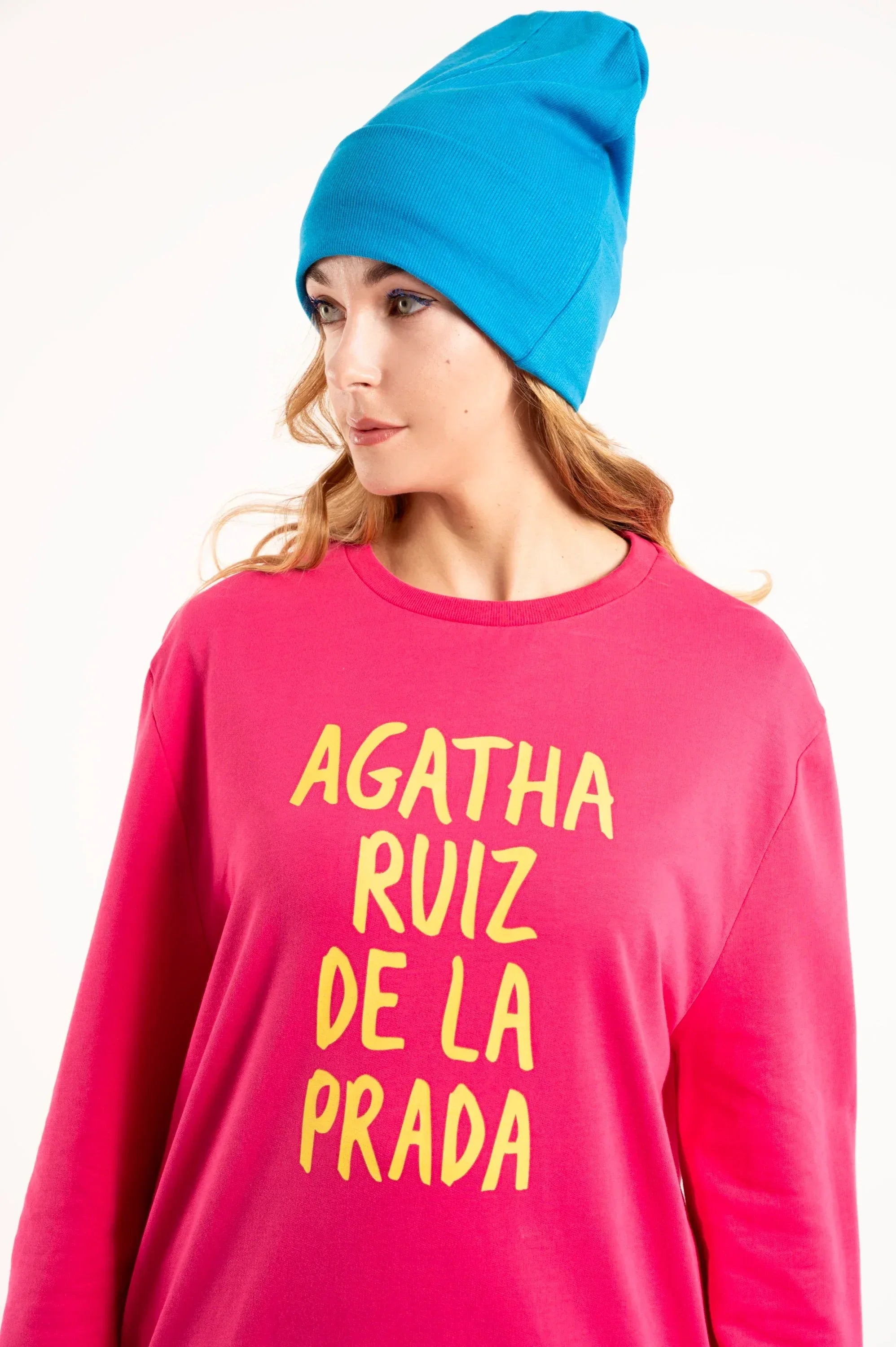 SUDADERA ARP FUCSIA CUADRADO ABIERTO DETRÁS - Agatha Ruiz de la Prada