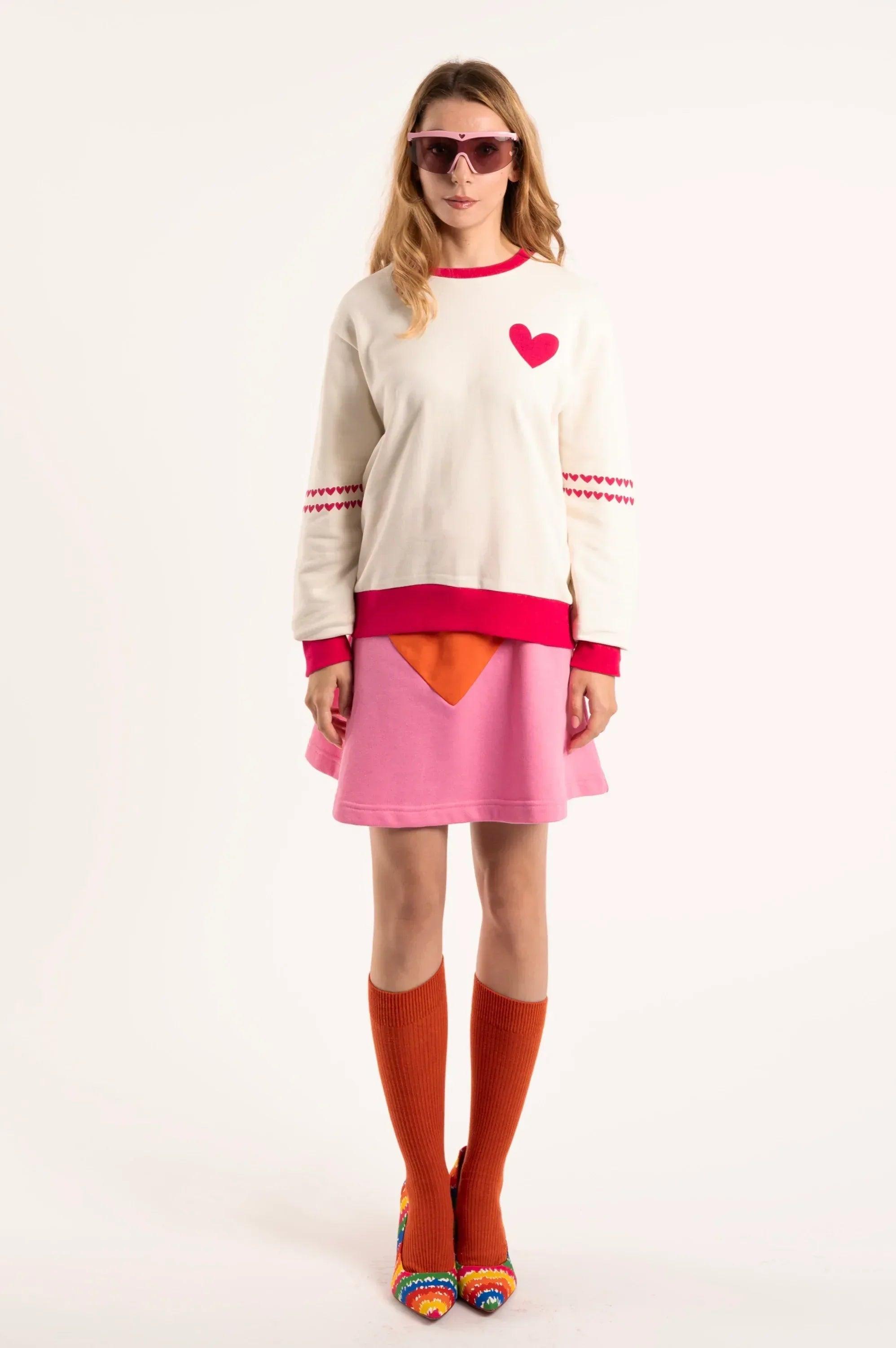 SUDADERA BLANCA CORAZON - Agatha Ruiz de la Prada