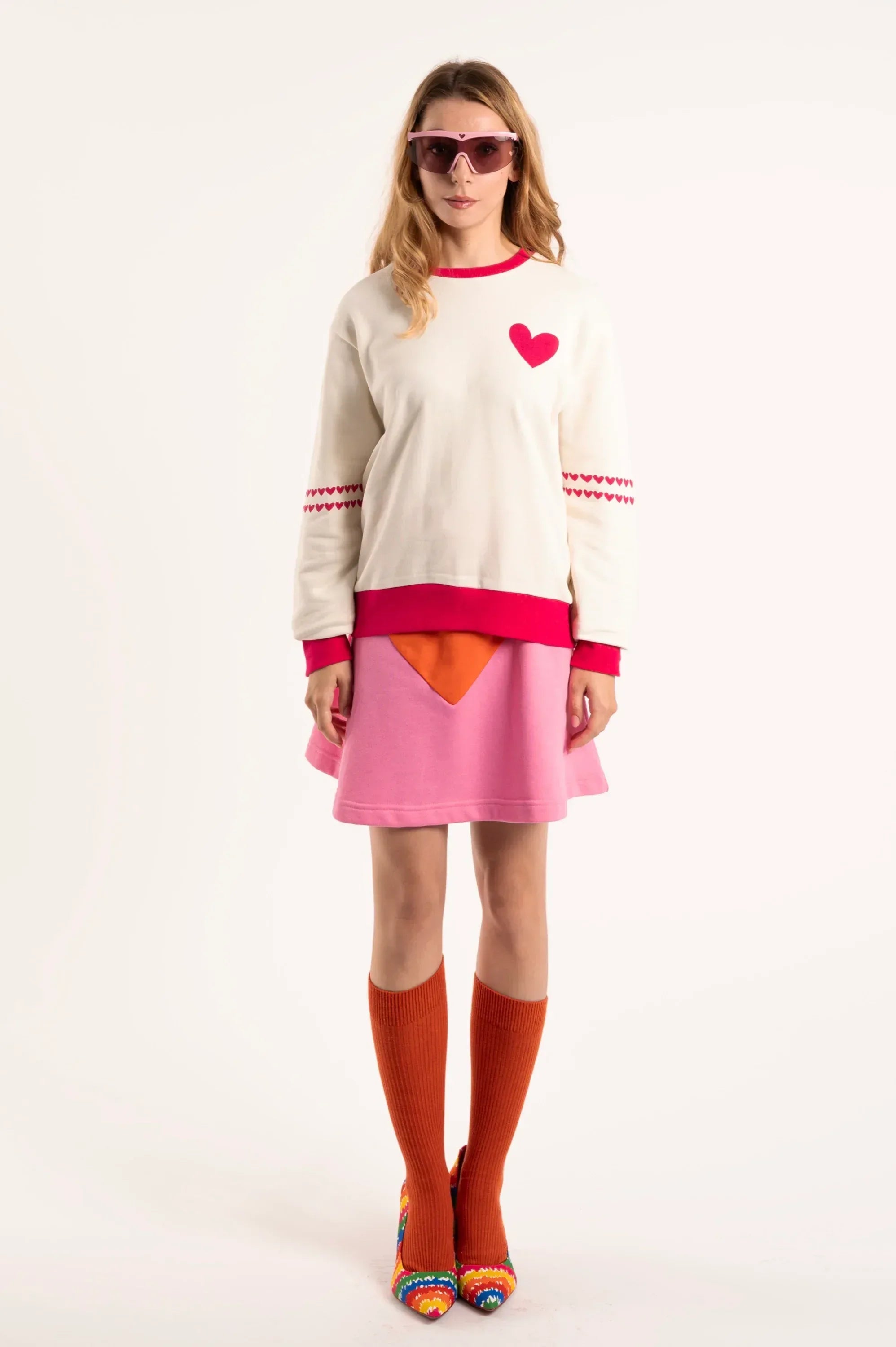 SUDADERA BLANCA CORAZON - Agatha Ruiz de la Prada