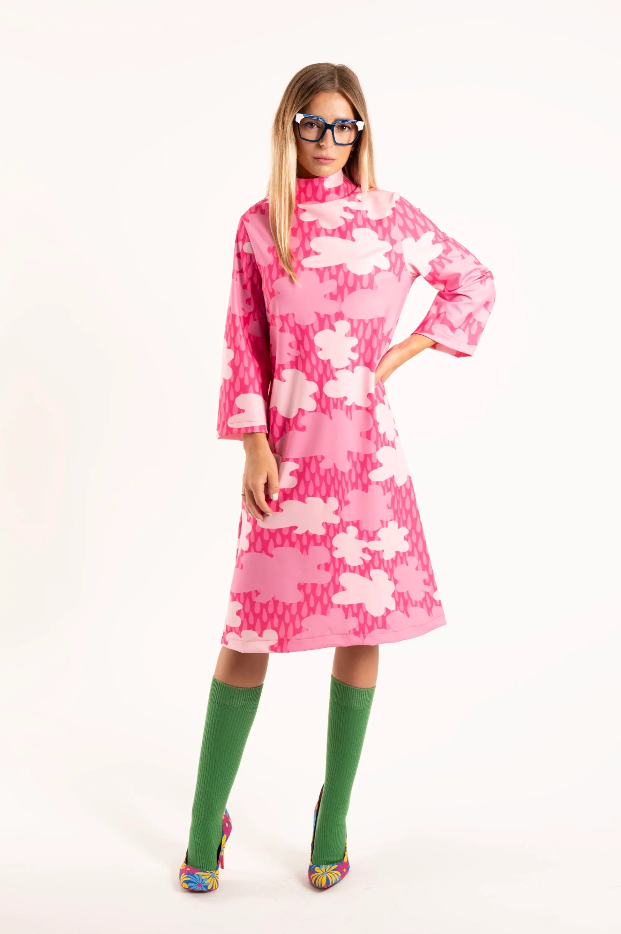 VESTIDO CORTO NUBES ROSA - Agatha Ruiz de la Prada